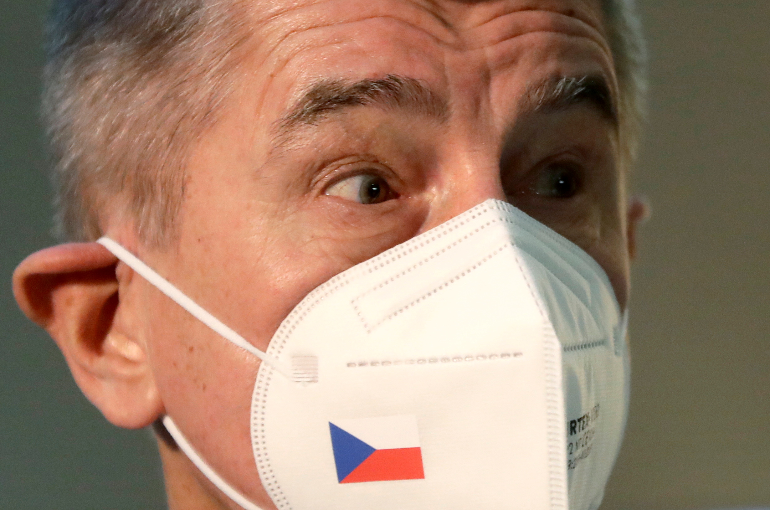 Prime Minister Andrej Babis of the Czech Republic leaves after receiving the first injection nationwide with a dose of Pfizer-BioNTech COVID-19 vaccine at Military University Hospital, as the coronavirus disease (COVID-19) outbreak continues, in Prague, Czech Republic, December 27, 2020. REUTERS