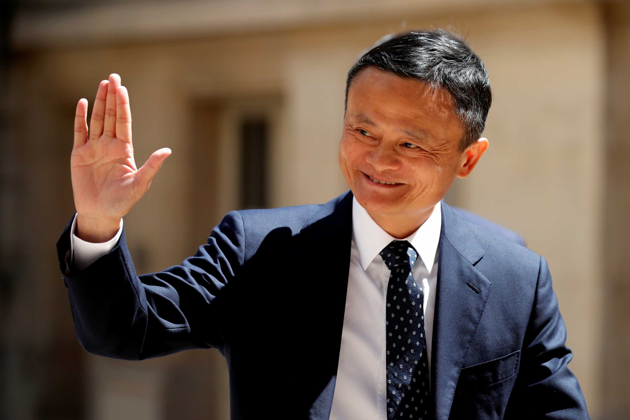 FILE PHOTO: Jack Ma, chairman of Alibaba Group arrives at the "Tech for Good" Summit in Paris, France May 15, 2019. REUTERS