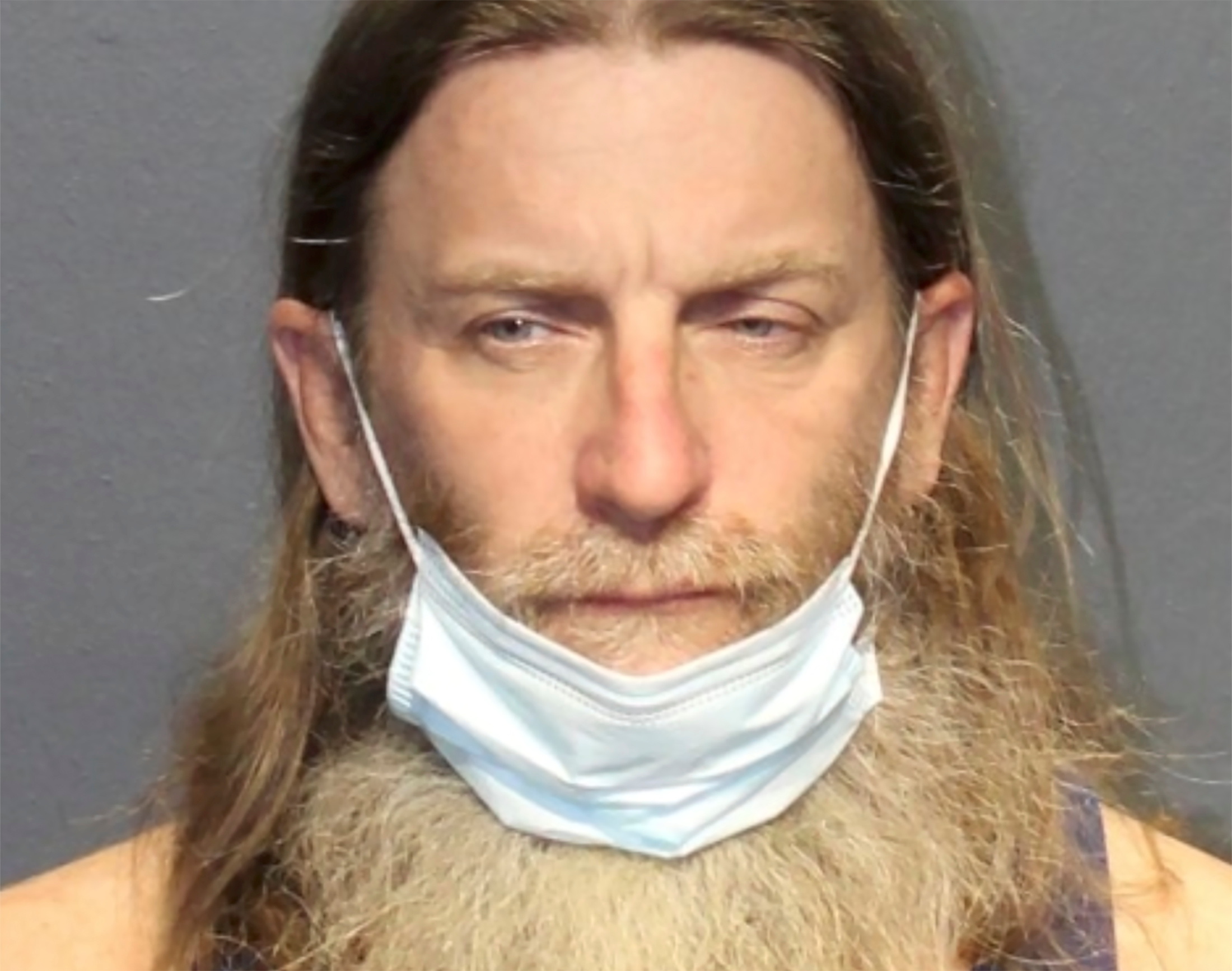 Robert Keith Packer poses for a booking photograph after being arrested on a federal warrant, at the Western Tidewater Regional Jail in Suffolk, Virginia, U.S. January 13, 2021.  Western Tidewater Regional Jail