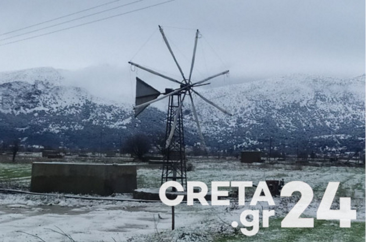Καιρός: Ο «Λέανδρος» έντυσε την Κρήτη στα λευκά (pics)