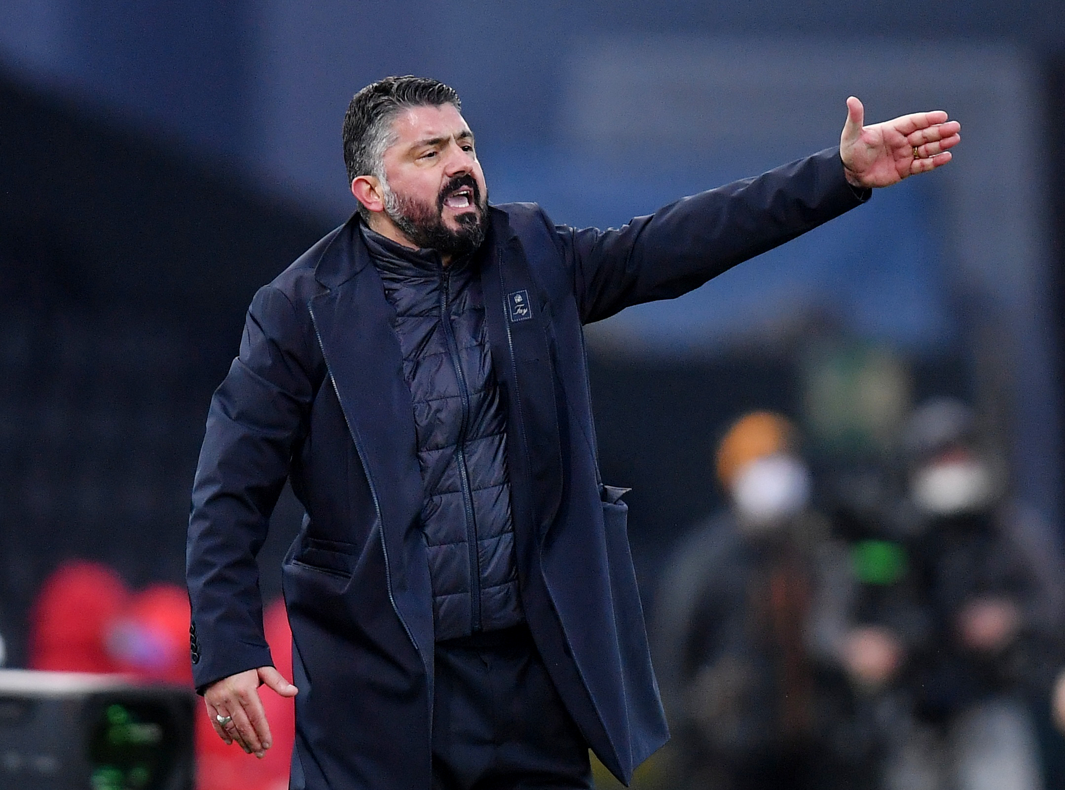 Soccer Football - Serie A - Udinese v Napoli - Dacia Arena, Udine, Italy - January 10, 2021 Napoli coach Gennaro Gattuso reacts REUTERS