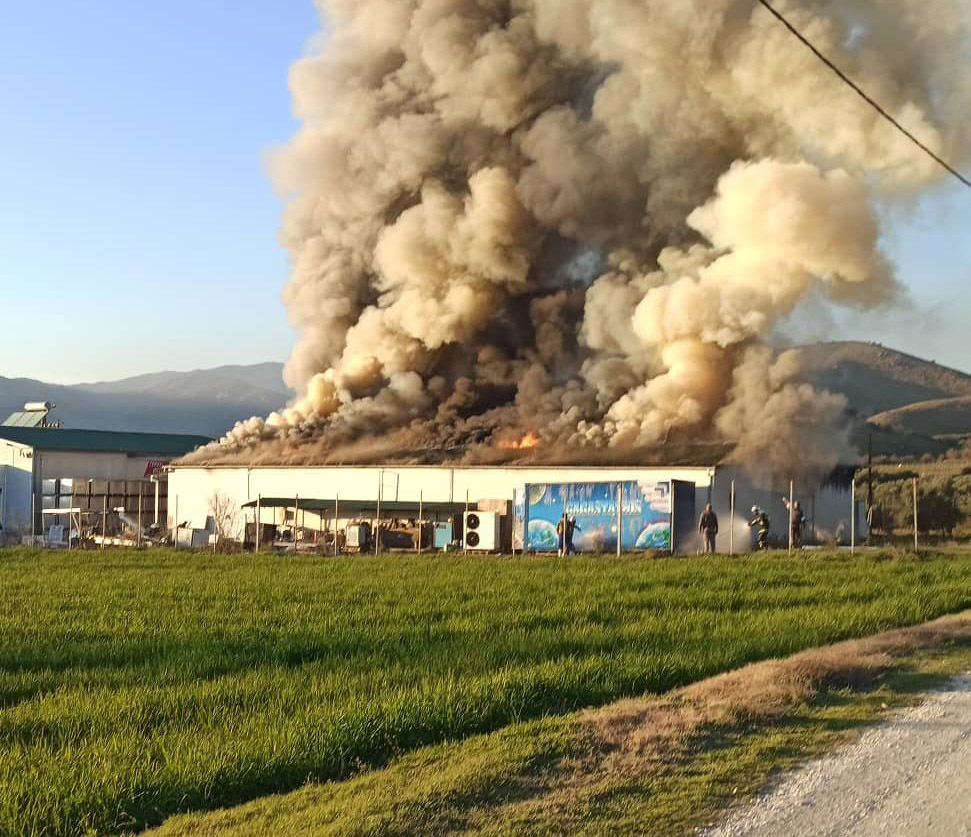 Καταστράφηκε μέρος του εργοστασίου «Υφαντής» στα Τρίκαλα από τη μεγάλη  φωτιά (pics)