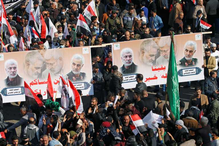 Ιράκ: Διαδηλώσεις κατά των ΗΠΑ στην επέτειο της δολοφονίας Σολεϊμανί και αλ Μουχάντις