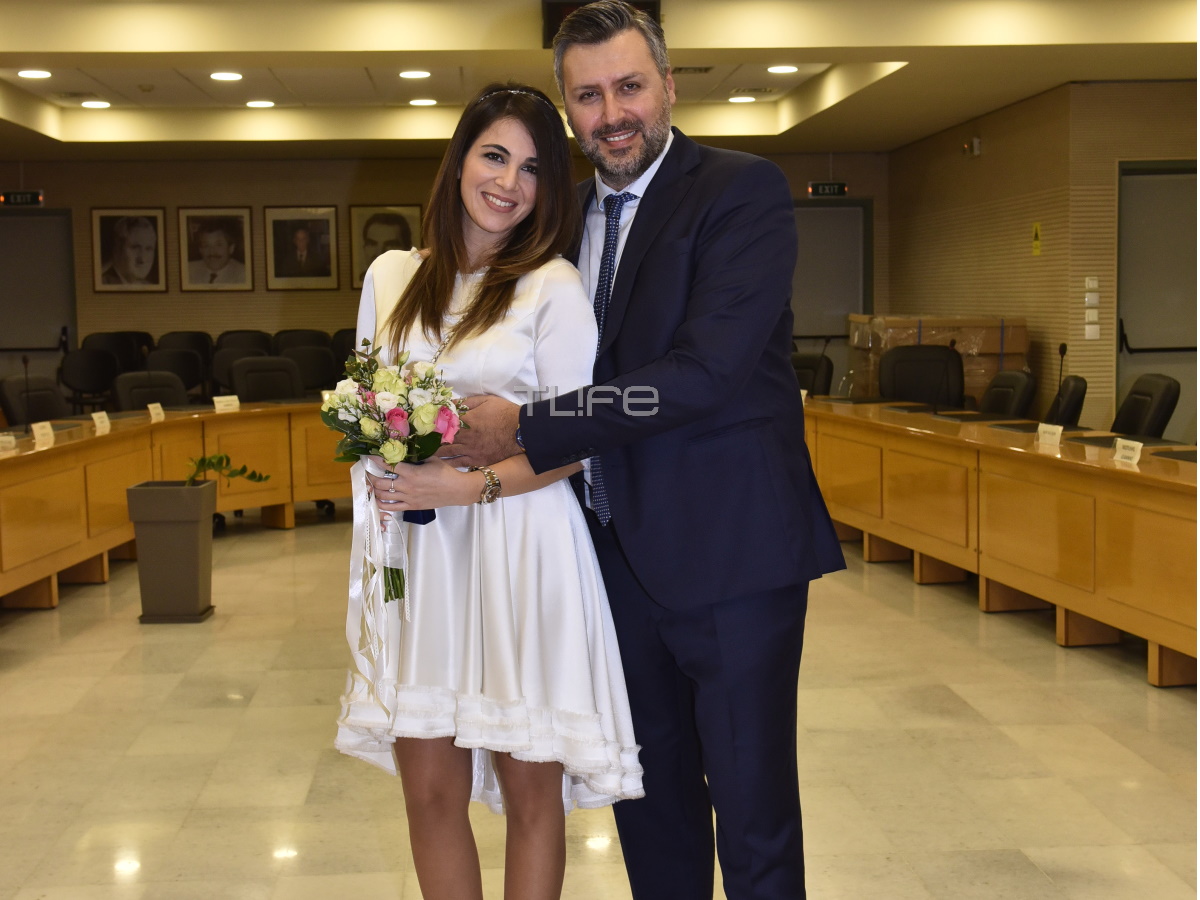 Γιάννης Καλλιάνος: Δείτε φωτογραφίες από τον γάμο του με την εγκυμονούσα Χάρις Δαμιανού