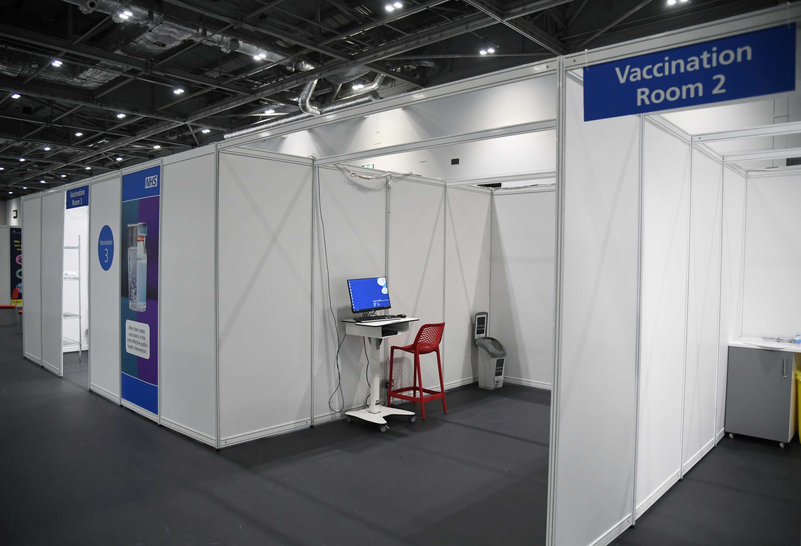 General view of a NHS mass coronavirus vaccination centre in the Excel Centre in London, Britain January 11, 2021. Jeremy Selwyn