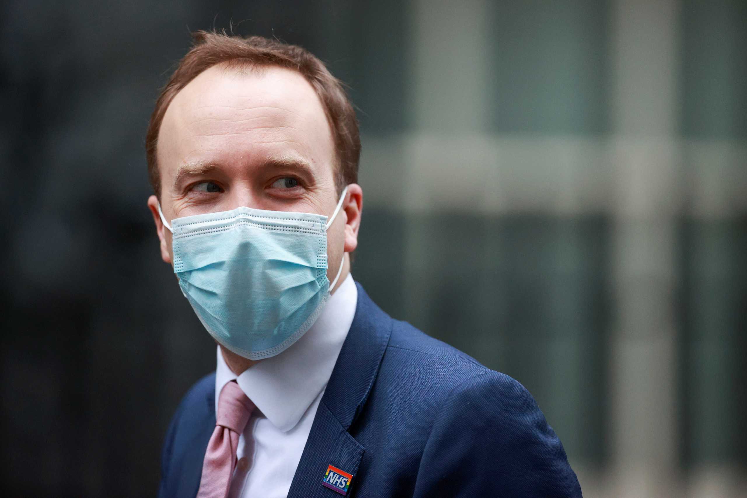 Britain's Health Secretary Matt Hancock leaves Downing Street in London, Britain January 13, 2021. REUTERS