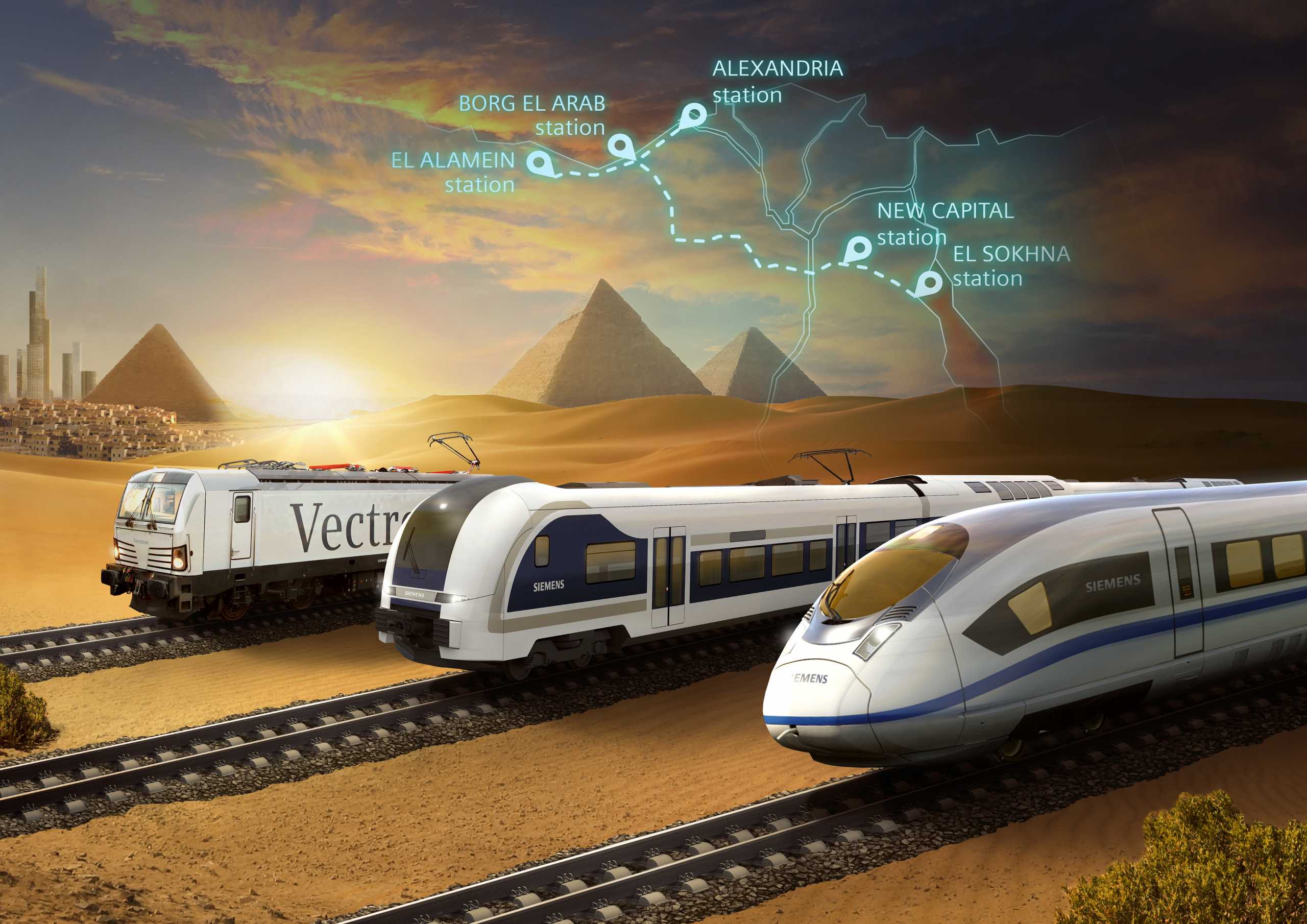 Siemens Mobility: Στο πρώτο σιδηροδρομικό σύστημα υψηλής ταχύτητας στην Αίγυπτο