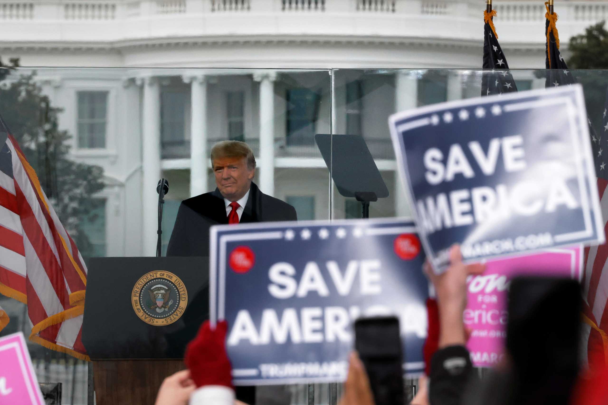 U.S. President Donald Trump holds a rally to contest the certification of the 2020 U.S. presidential election results by the U.S. Congress in Washington U.S, January 6, 2021. REUTERS