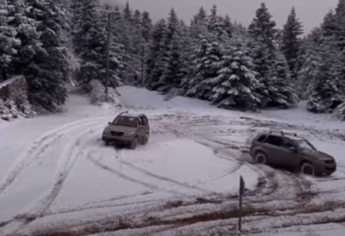 Καιρός – Ορεινή Ναυπακτία: Έζησαν στιγμές που περίμεναν από την αρχή του χειμώνα (video)