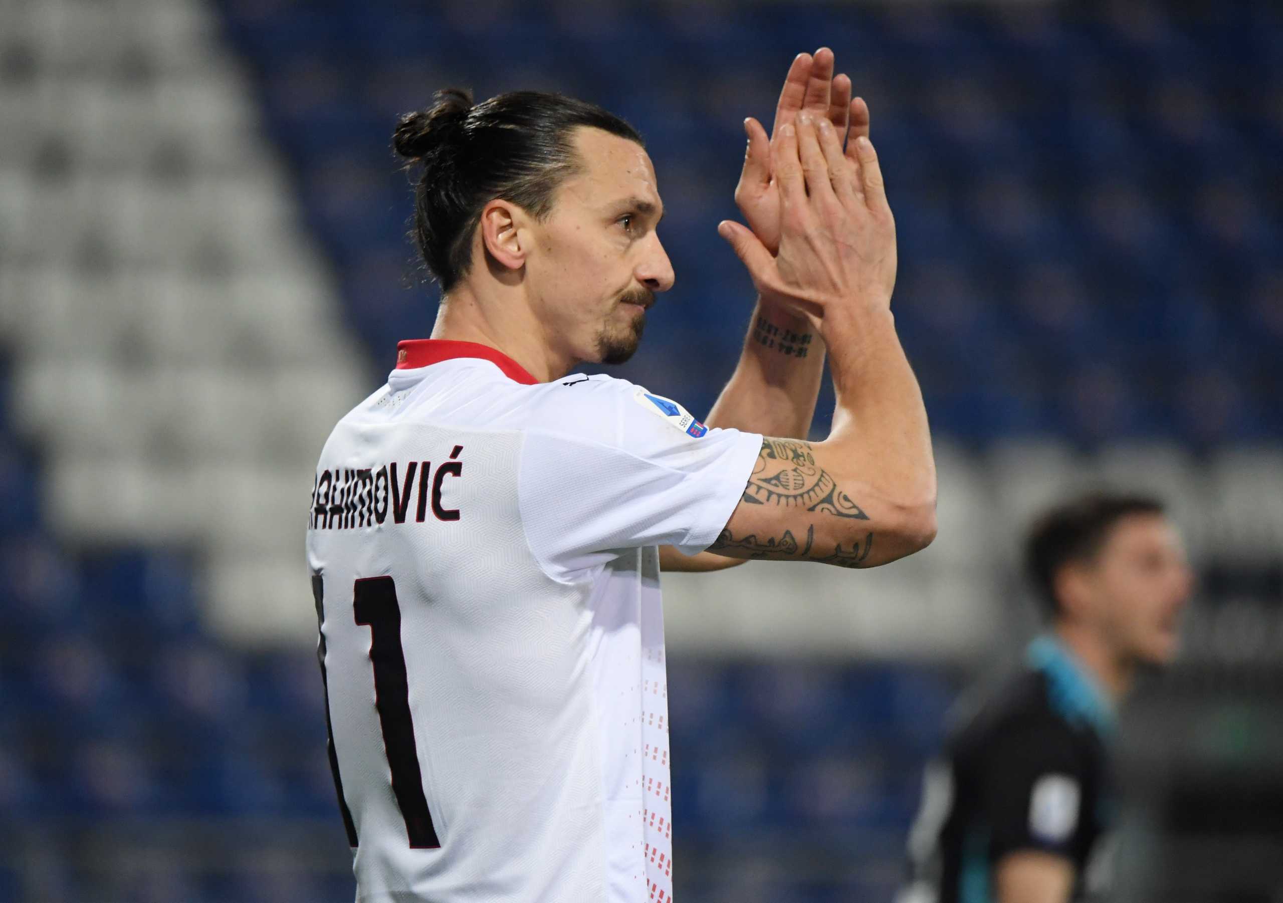 Soccer Football - Serie A - Cagliari v AC Milan - Sardegna Arena, Cagliari, Italy - January 18, 2021  AC Milan's Zlatan Ibrahimovic REUTERS