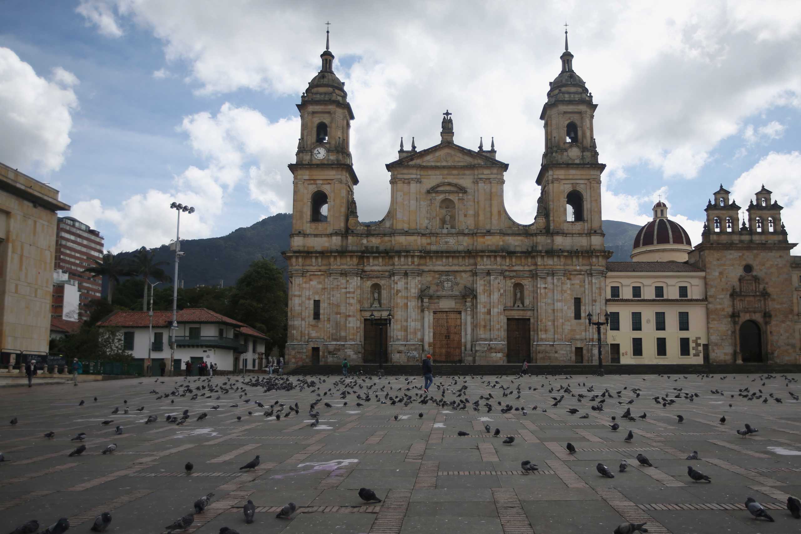 The facade of the Catedral Primada de Colombia is seen during the mandatory total isolation decreed by the mayor's office, amidst an outbreak of the coronavirus disease (COVID-19), in Bogota, Colombia January 8, 2021. REUTERS