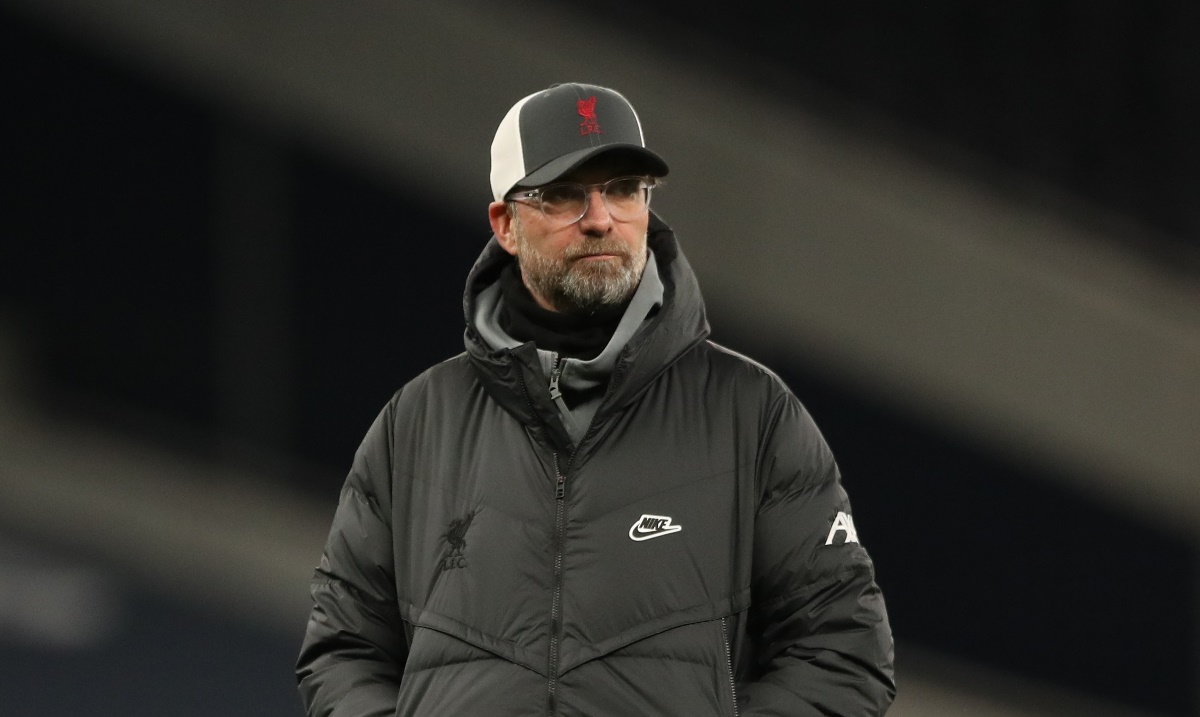 Soccer Football - Premier League - Tottenham Hotspur v Liverpool - Tottenham Hotspur Stadium, London, Britain - January 28, 2021 Liverpool manager Juergen Klopp during the warm up before the match Pool via REUTERS