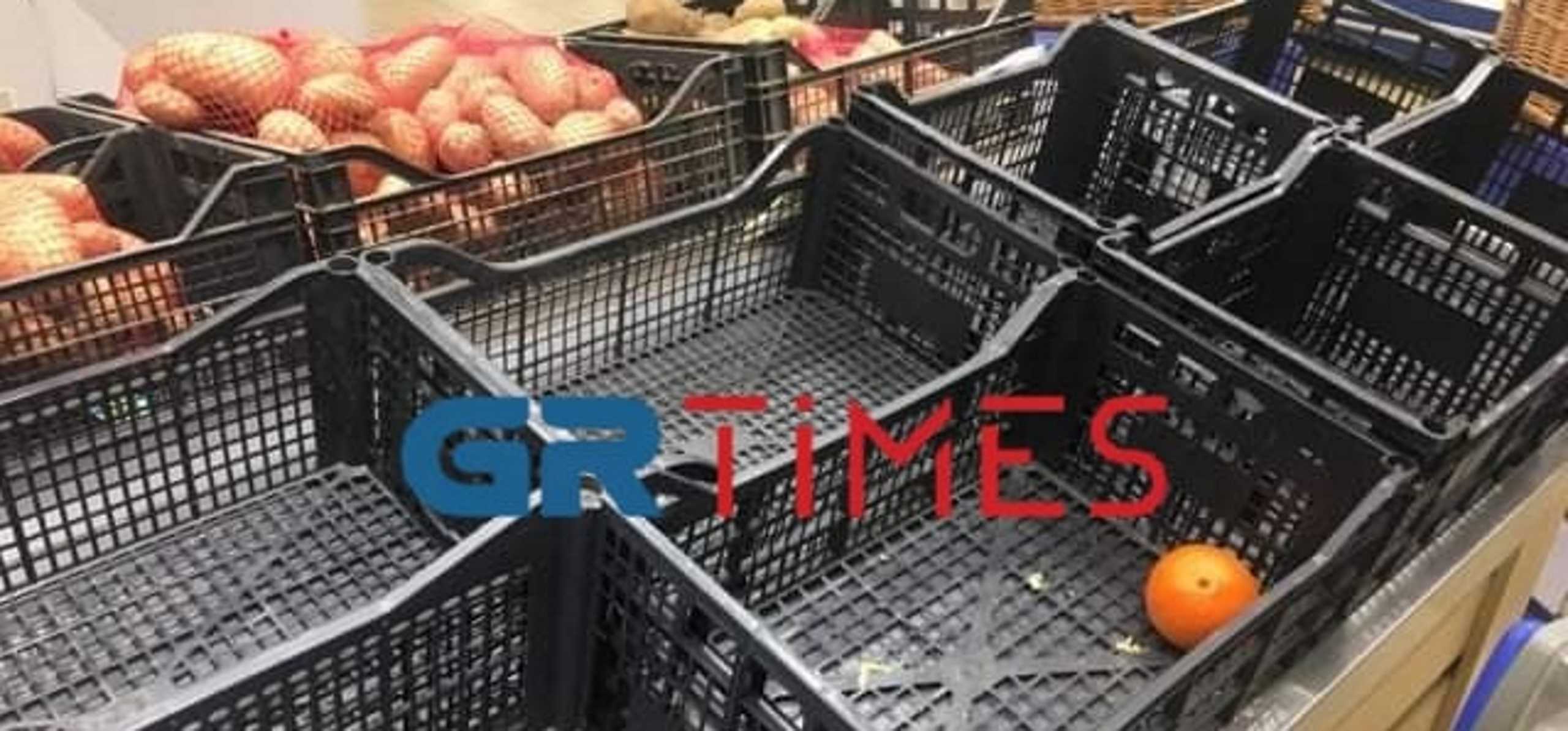 Καιρός – κακοκαιρία Μήδεια: Επιδρομή στα σούπερ μάρκετ της Θεσσαλονίκης – Άδειασαν τα ράφια (pics)