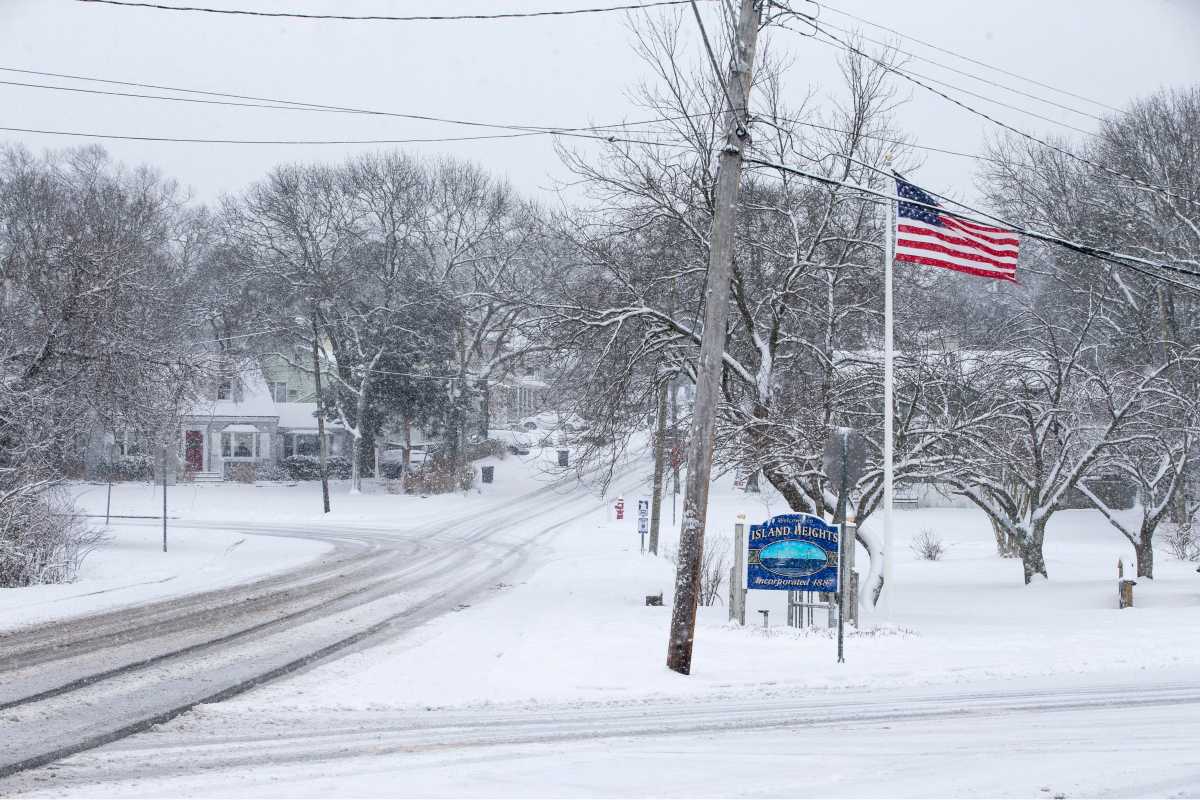 Snow covers roads in Island Heights, New Jersey, U.S. February, 11, 2021. Doug Hood