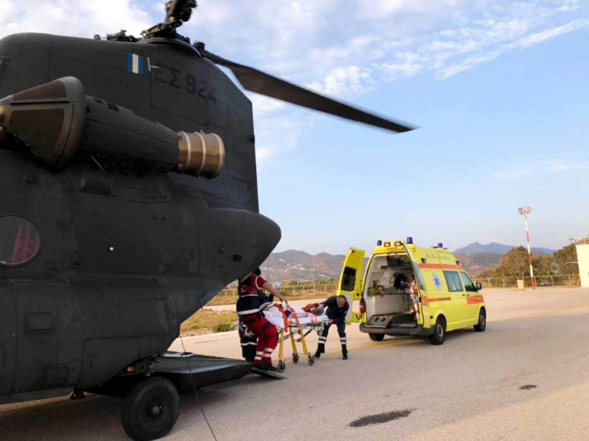 Αερογέφυρα ζωής Σαντορίνη – Ηράκλειο: Διασωληνωμένος στο Βενιζέλειο 76χρονος μετά από τροχαίο