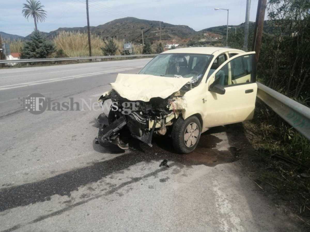 Κίσαμος: Σφοδρό τροχαίο με δύο τραυματίες (pics)
