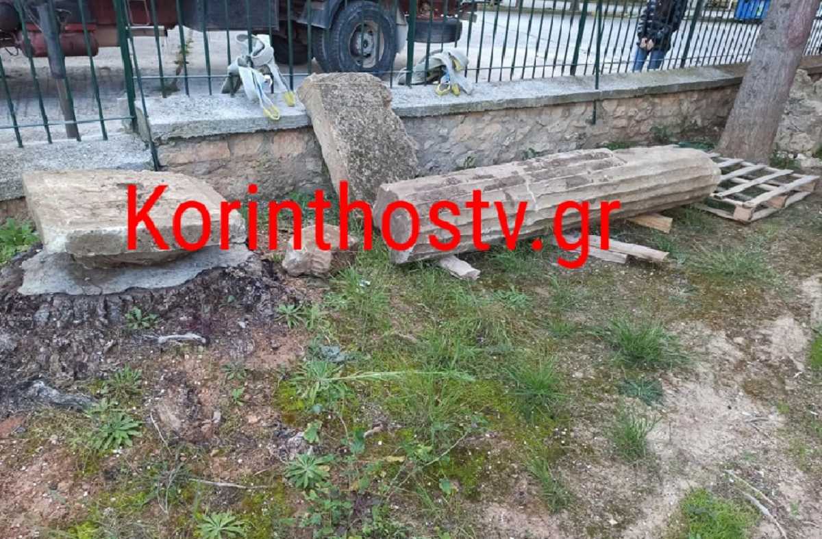 Βρέθηκε αρχαίος κίονας στο Πετρί Νεμέας (pics)
