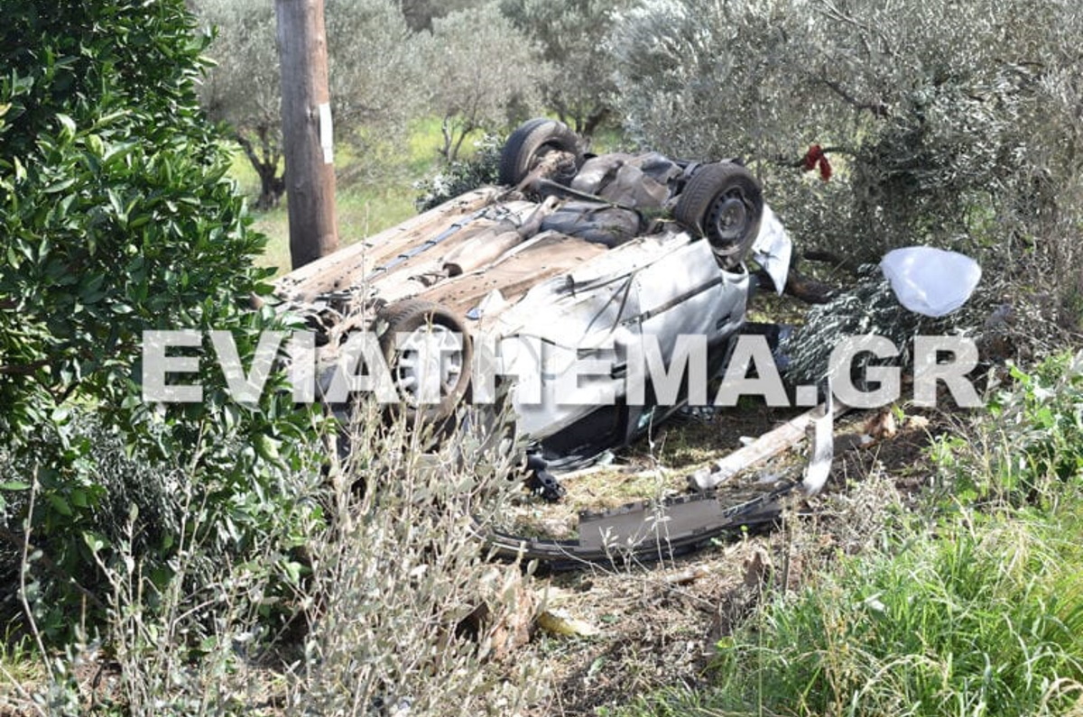 Εύβοια: Κι όμως ο οδηγός βγήκε χωρίς γρατζουνιά (video)