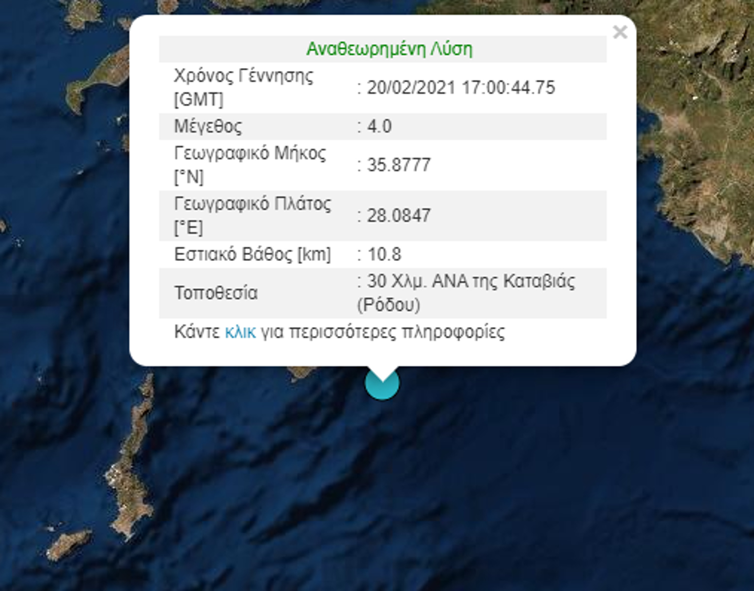 Ρόδος: Σεισμός 4 Ρίχτερ αναστάτωσε το νησί