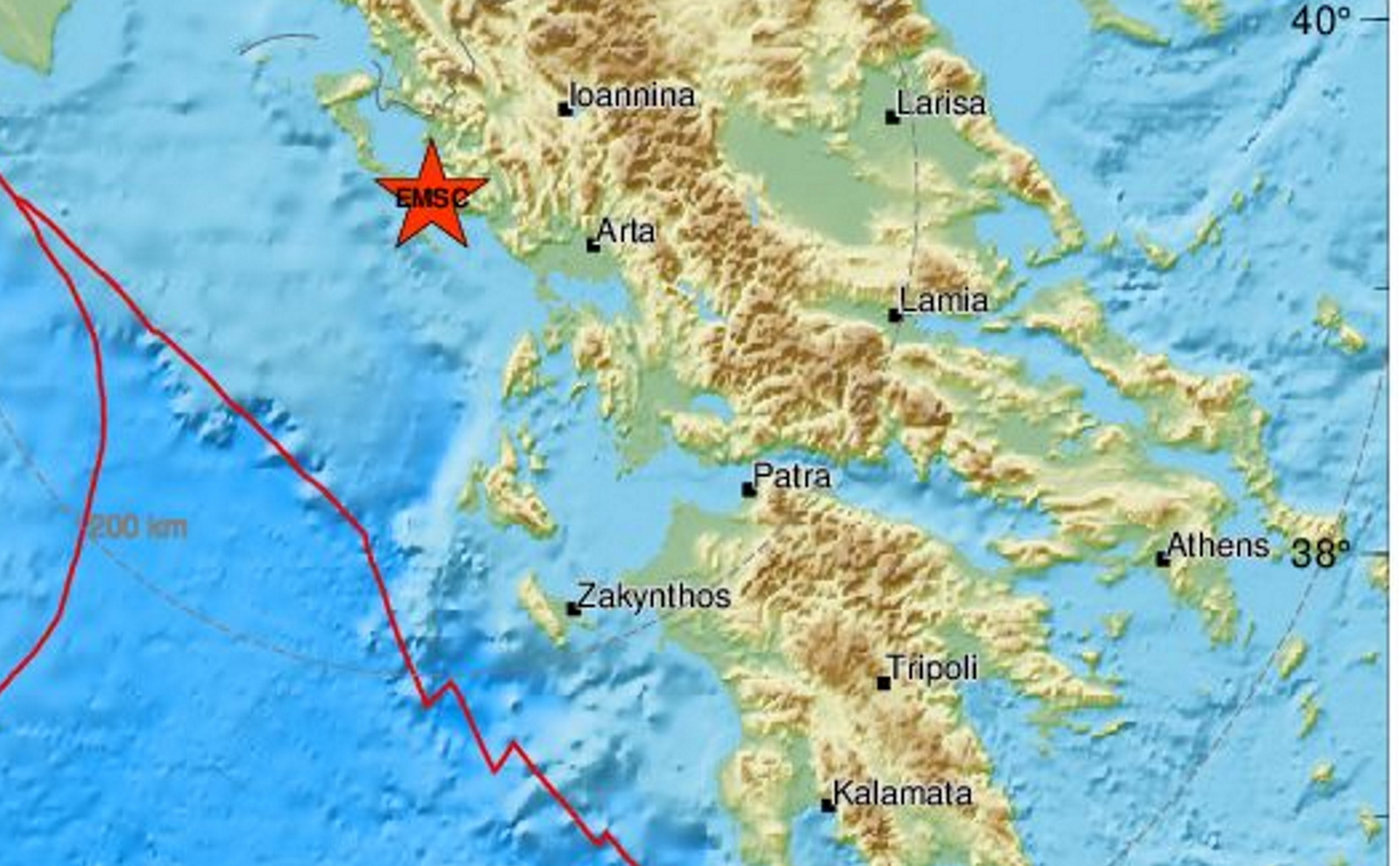 Σεισμός 4,5 Ρίχτερ κοντά στην Κέρκυρα
