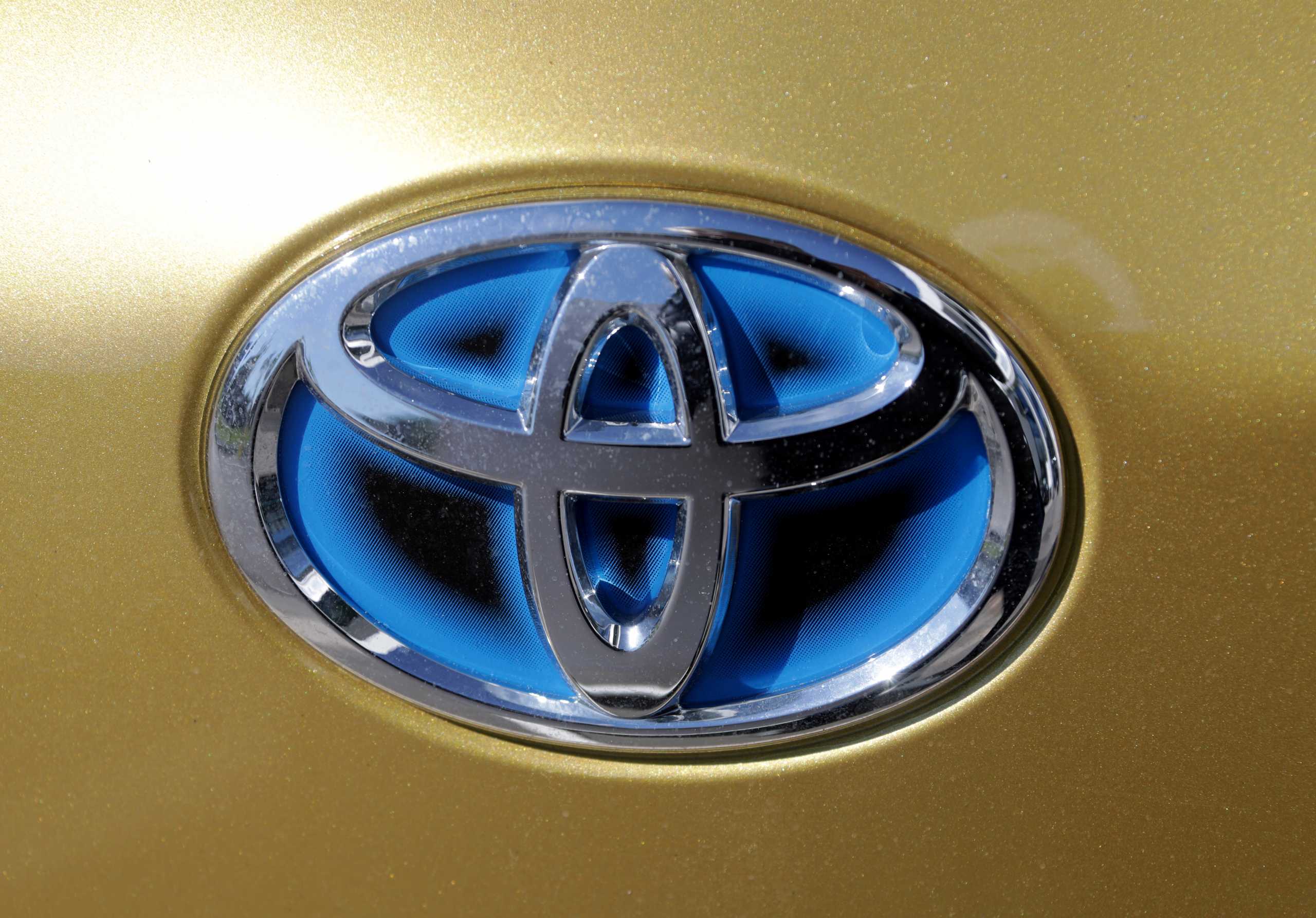 FILE PHOTO: FILE PHOTO: The logo of Toyota carmaker is seen on a car in Nice, France, April 8, 2019.  REUTERS