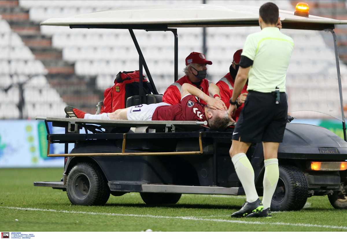 ΠΑΟΚ – Απόλλωνας: Σοβαρός τραυματισμός για Βιτλή, φώναζε ότι έσπασε το πόδι του (video)