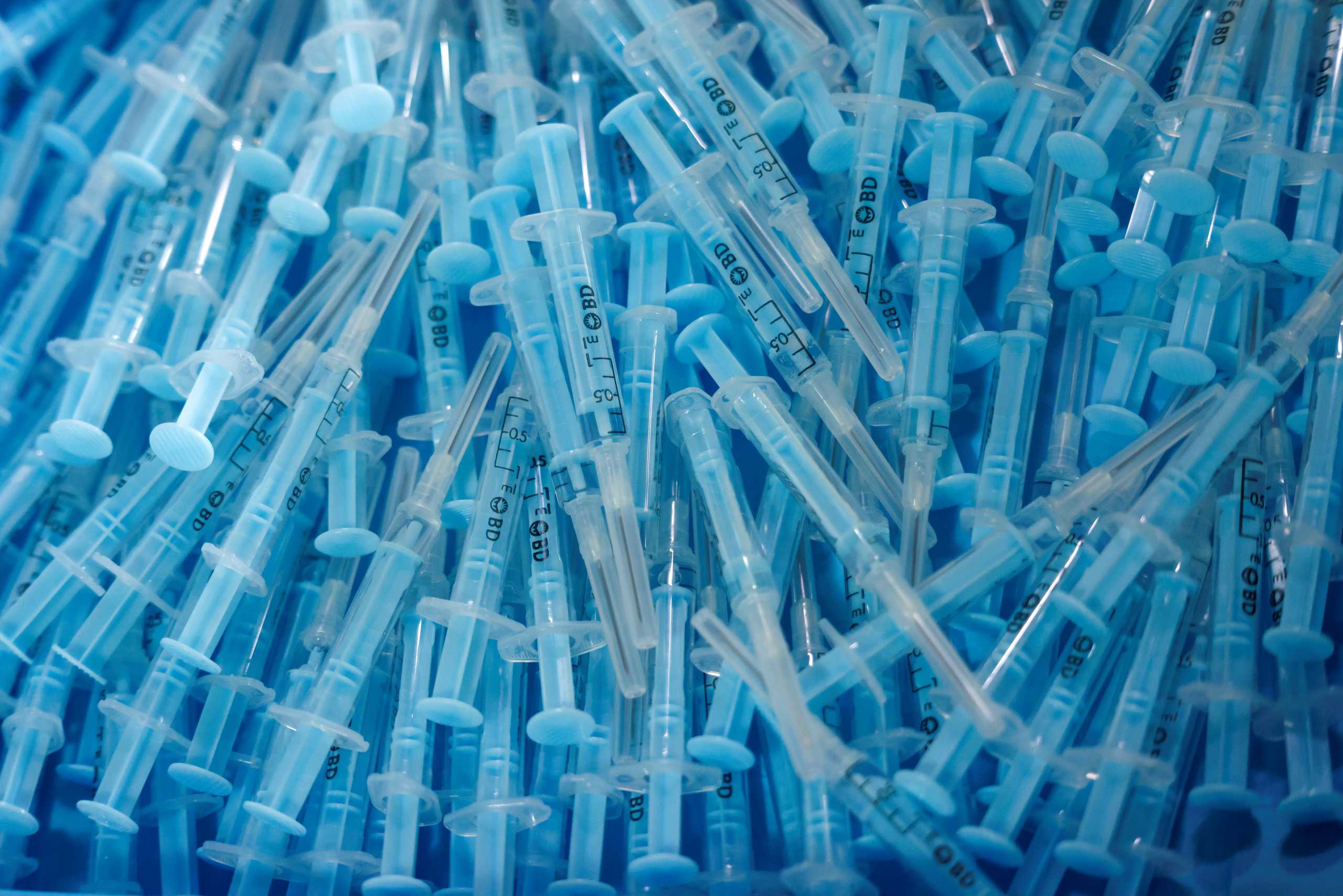 Syringes with AstraZeneca vaccine against the coronavirus disease (COVID-19) are pictured in Huelva, Spain March 24, 2021. REUTERS