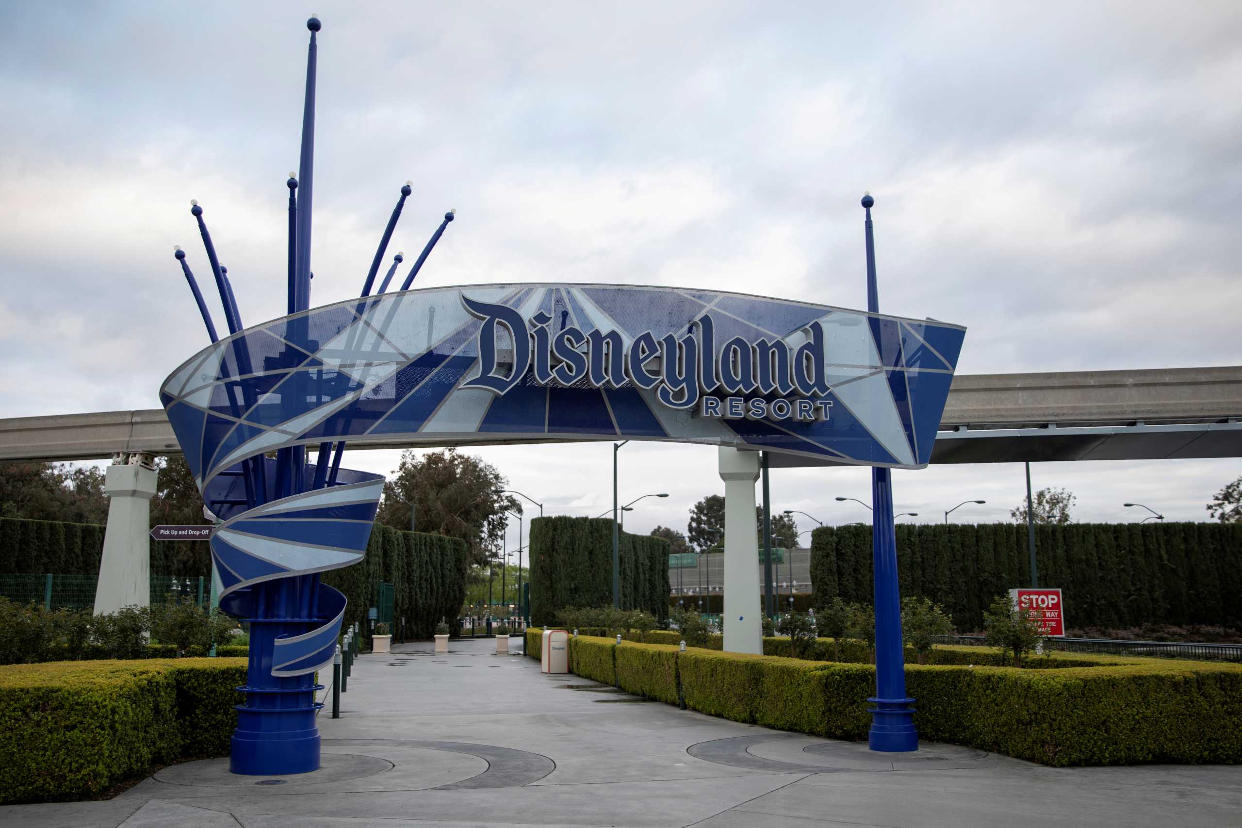 FILE PHOTO: Walt Disney Co's  Disneyland and California Adventure theme parks in Southern California are now closed due to the global outbreak of coronavirus in Anaheim, California, U.S., March 14, 2020.      REUTERS