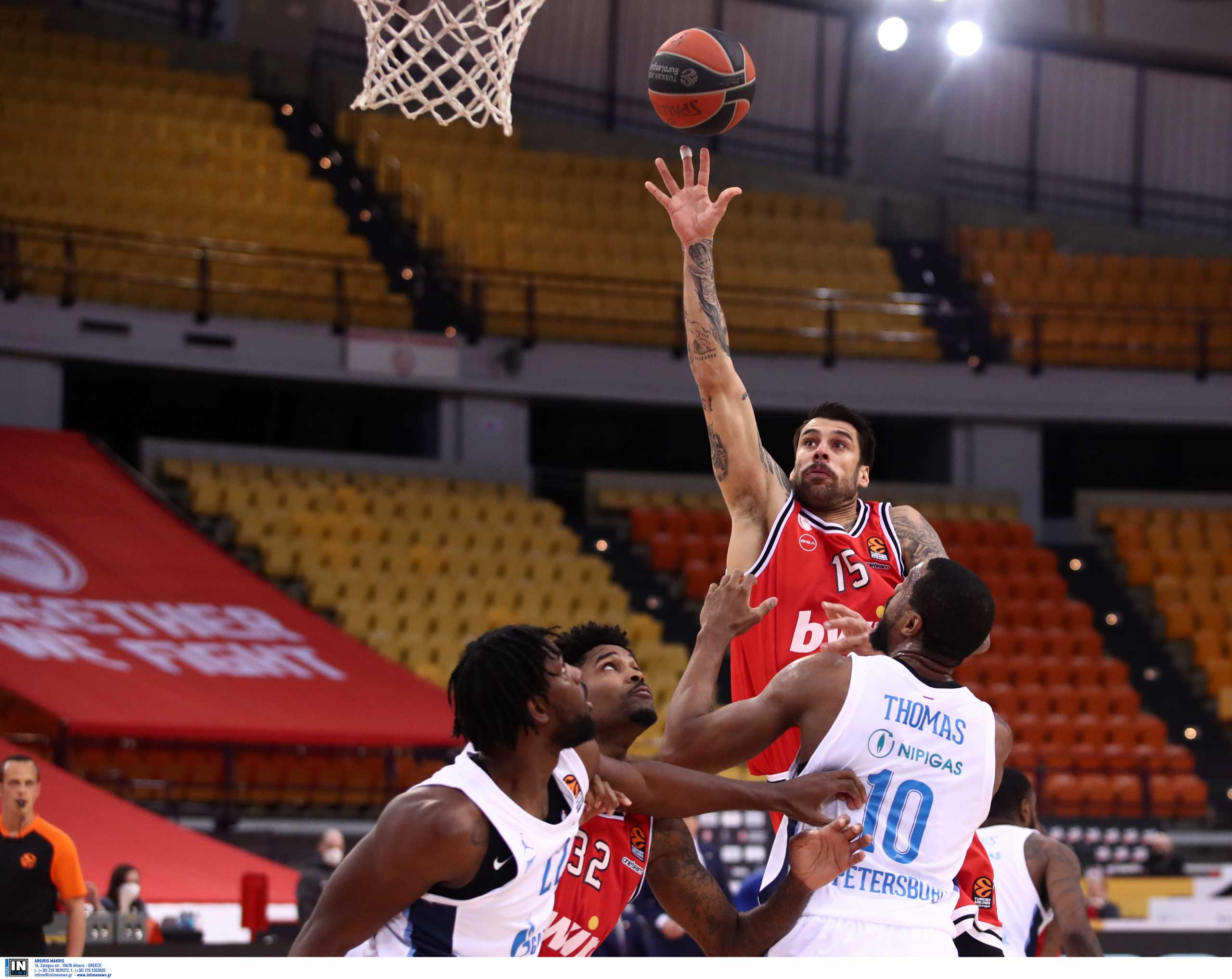 Ολυμπιακός – Ζενίτ 75-61 ΤΕΛΙΚΟ