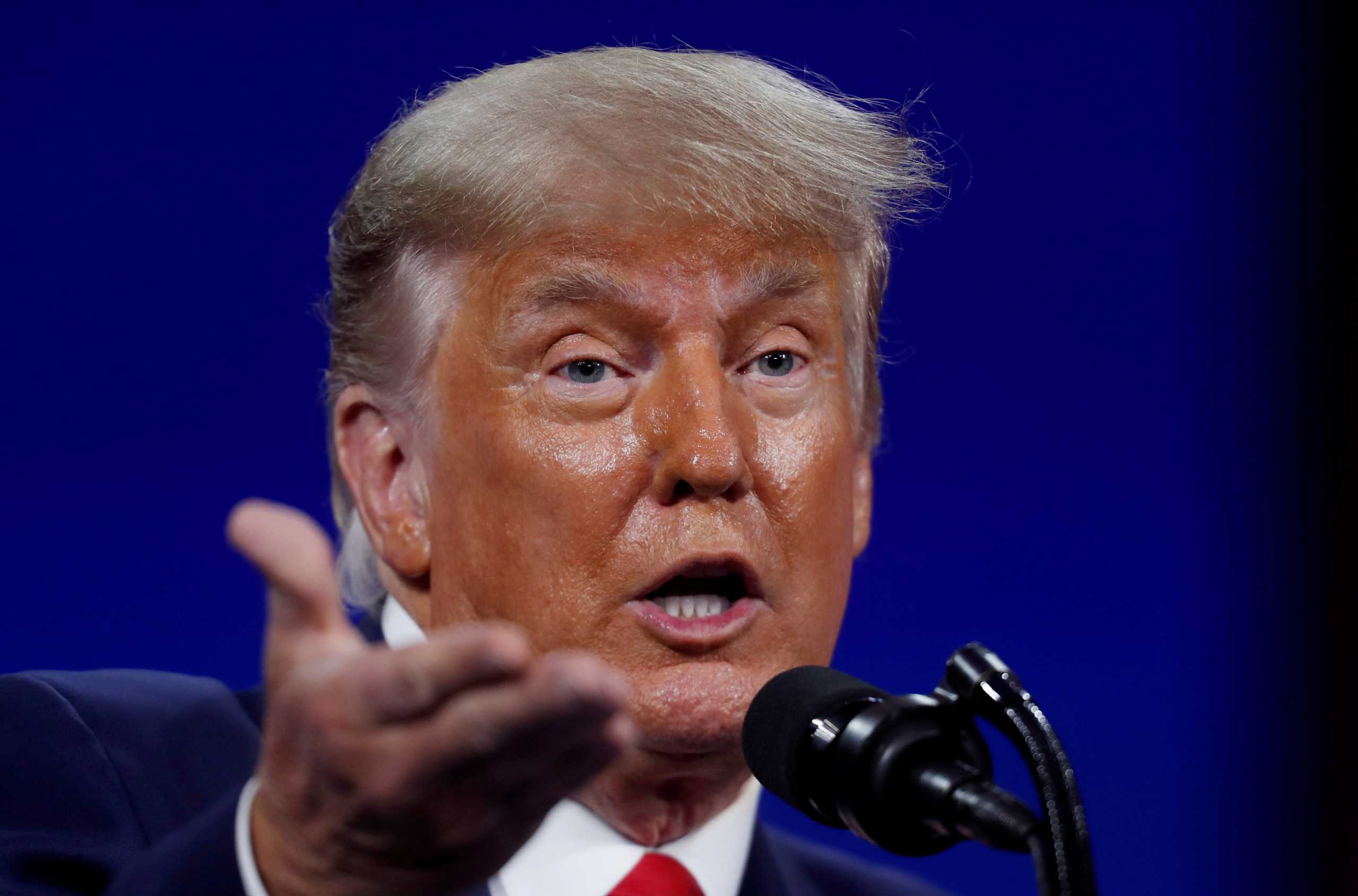 FILE PHOTO: Former U.S. President Donald Trump speaks at the Conservative Political Action Conference (CPAC) in Orlando, Florida, U.S. February 28, 2021. REUTERS