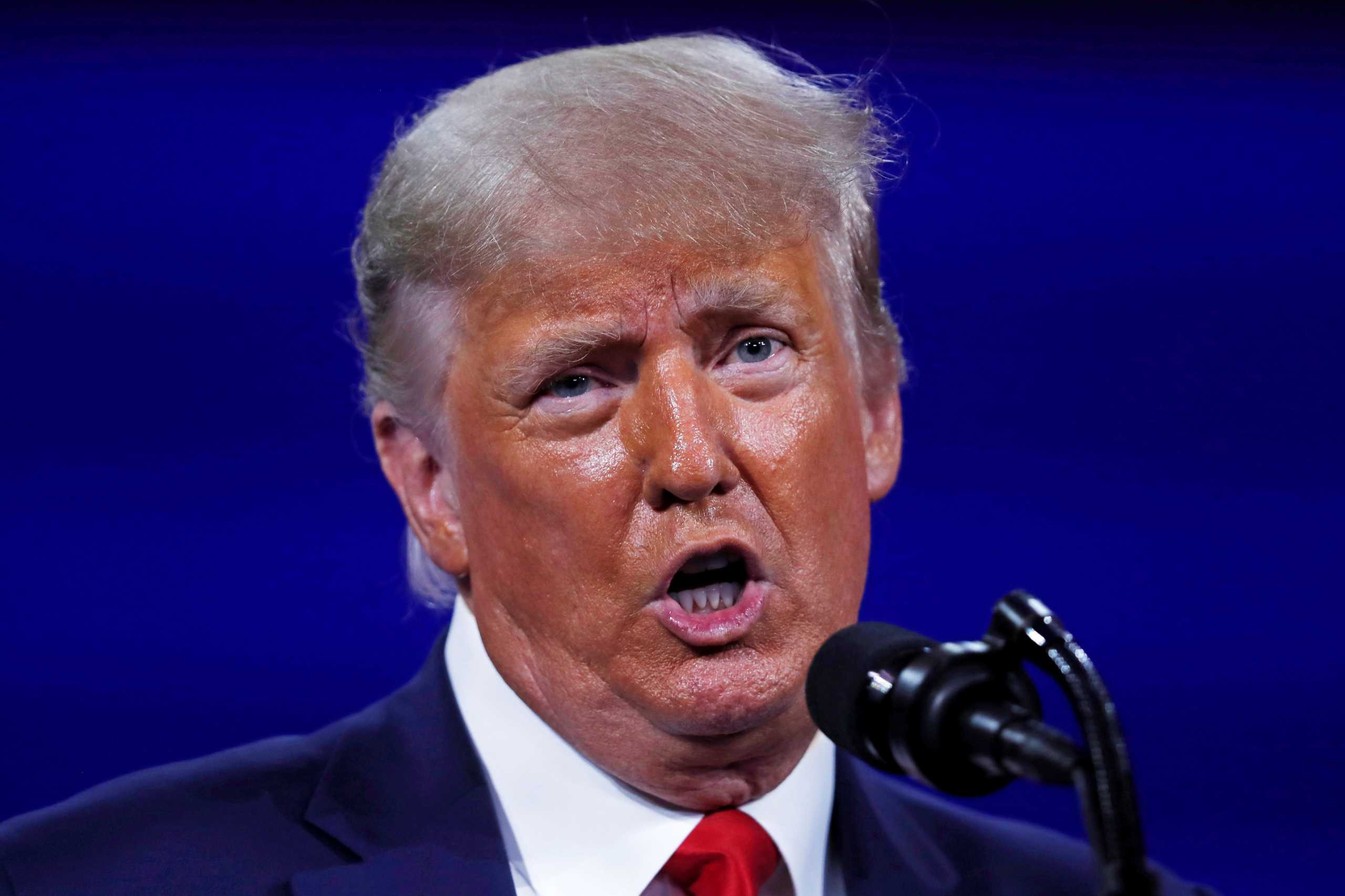 Former U.S. President Donald Trump speaks at the Conservative Political Action Conference (CPAC) in Orlando, Florida, U.S. February 28, 2021. REUTERS