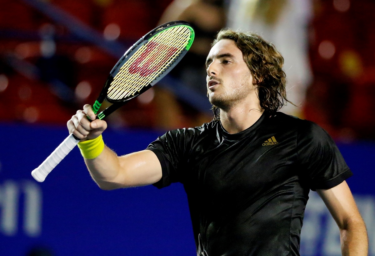 Tennis - ATP 500 - Mexican Open - The Fairmont Acapulco Princess, Acapulco, Mexico - March 17, 2021 Greece's Stefanos Tsitsipas celebrates after winning his second round match against John Isner of the U.S. REUTERS