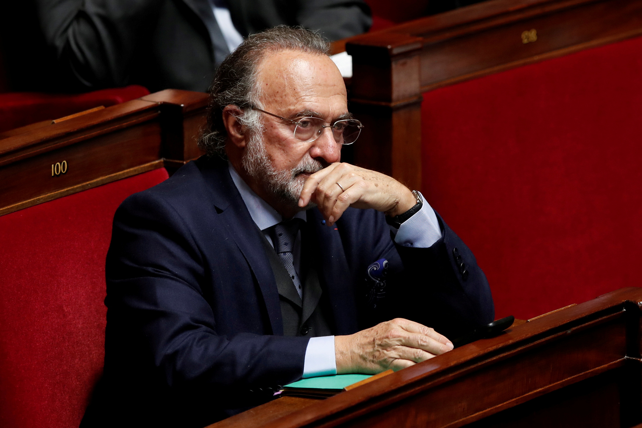 FILE PHOTO: French deputy Olivier Dassault attends the questions to the government session at the National Assembly in Paris, France, November 15, 2017. REUTERS