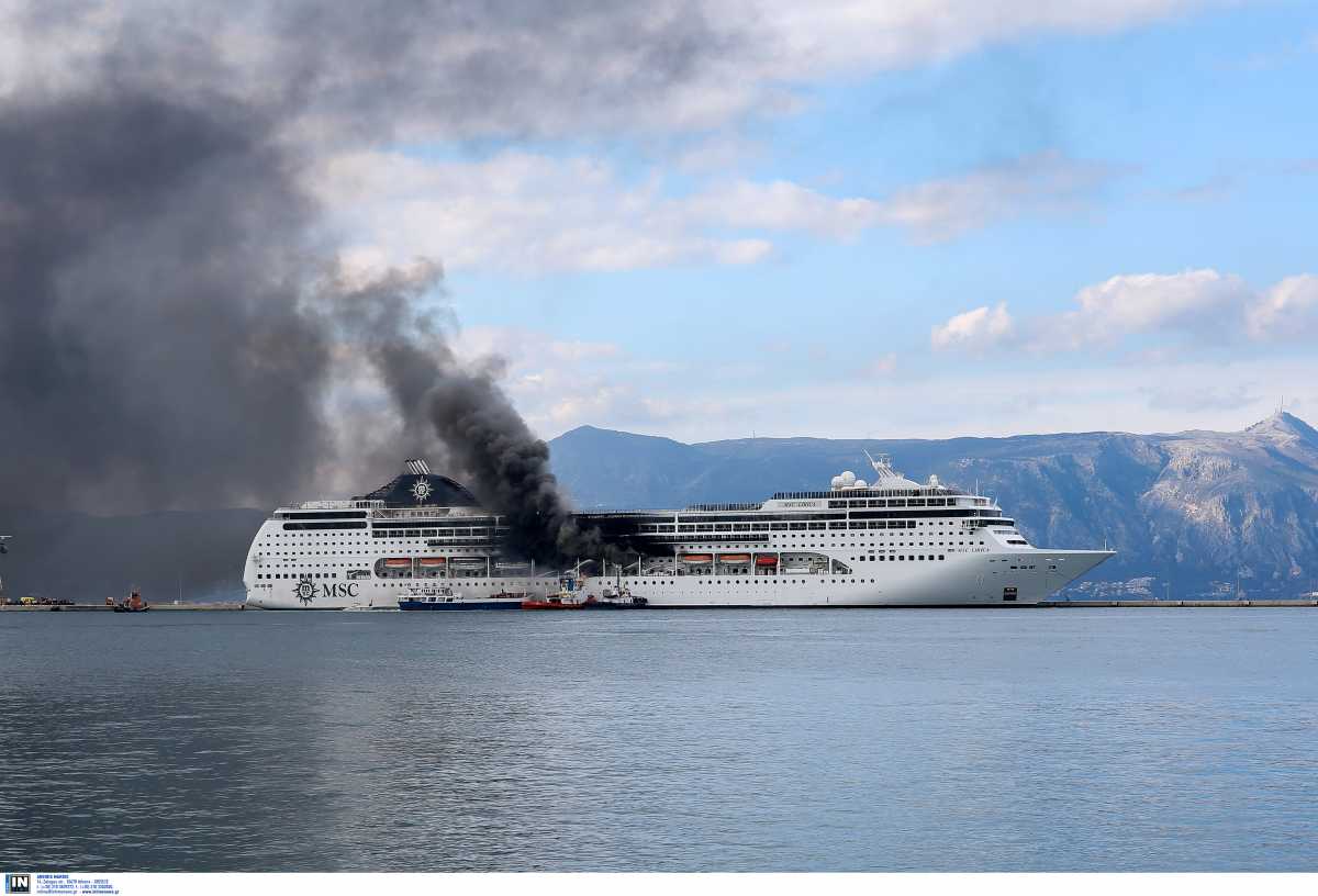 Κέρκυρα: Υπό μερικό έλεγχο η φωτιά στο κρουαζιερόπλοιο – Φόβος για κρυφές εστίες