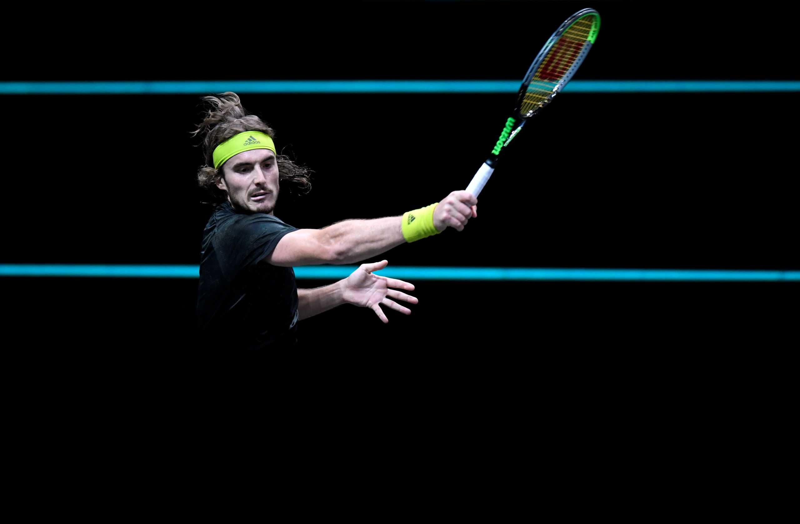 Tennis - ATP 500 - Rotterdam Open - Rotterdam Ahoy, Rotterdam, Netherlands, March 5, 2021 Greece's Stefanos Tsitsipas in action during his quarter final match against Russia's Karen Khachanov REUTERS