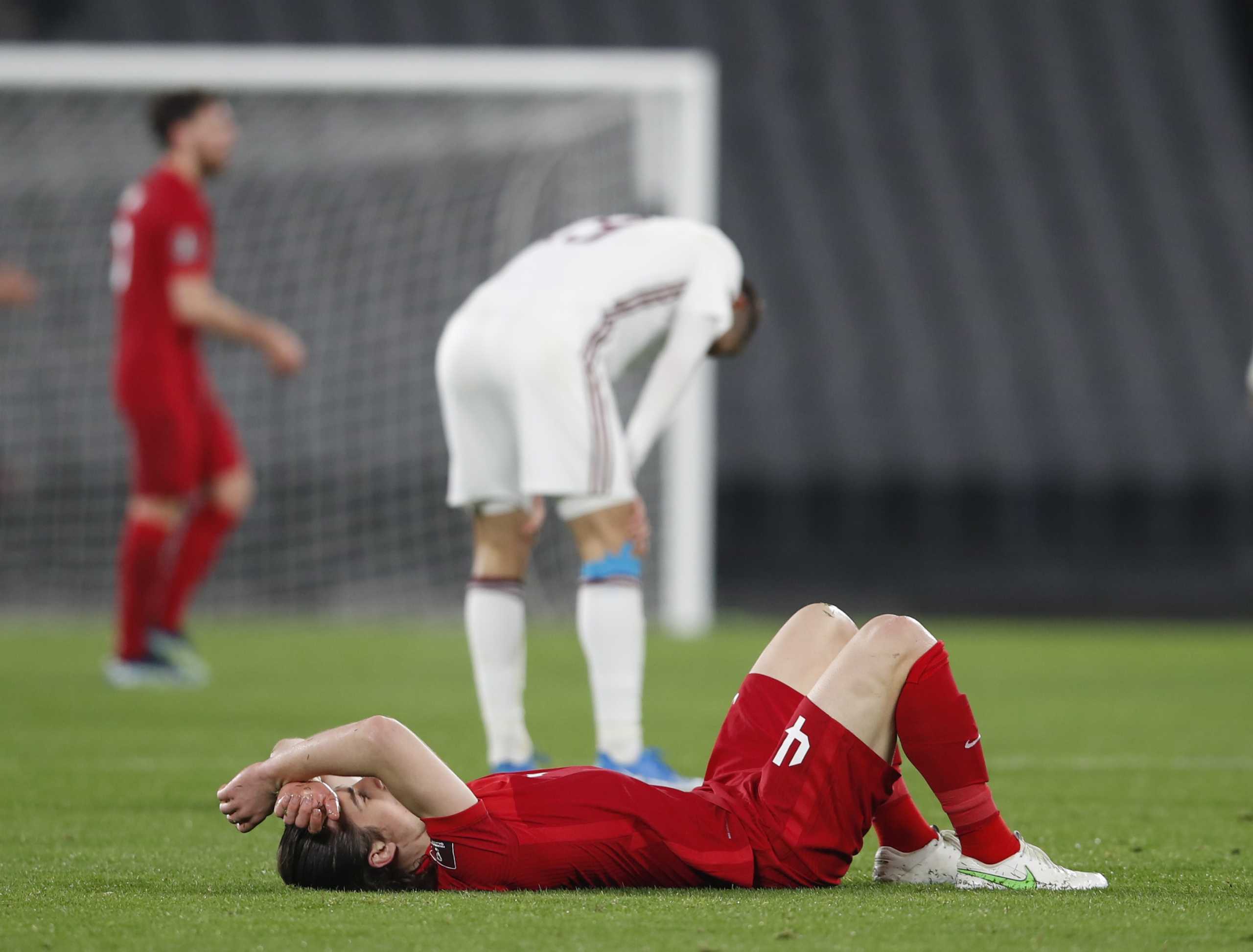Soccer Football - World Cup Qualifiers Europe - Group G - Turkey v Latvia - Ataturk Olimpiyat Stadyumu, Istanbul, Turkey - March 30, 2021 Turkey's Caglar Soyuncu looks dejected after the match REUTERS