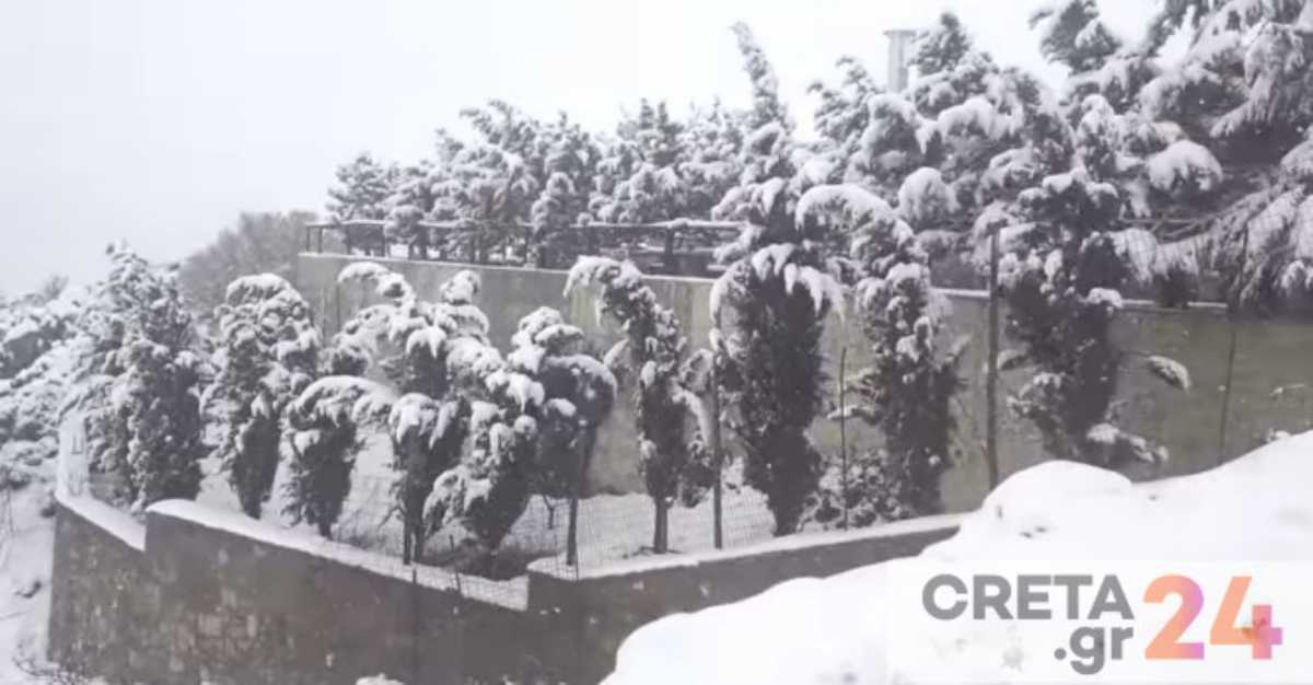 Καιρός – Κρήτη: Με χιόνια γιόρτασαν την 25η Μαρτίου (pics)