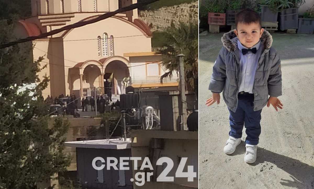 Κρήτη: Κηδεύτηκε ο δίχρονος Ζαχαρίας – Ασύλληπτος ο πόνος για τον χαμό του (pics, video)