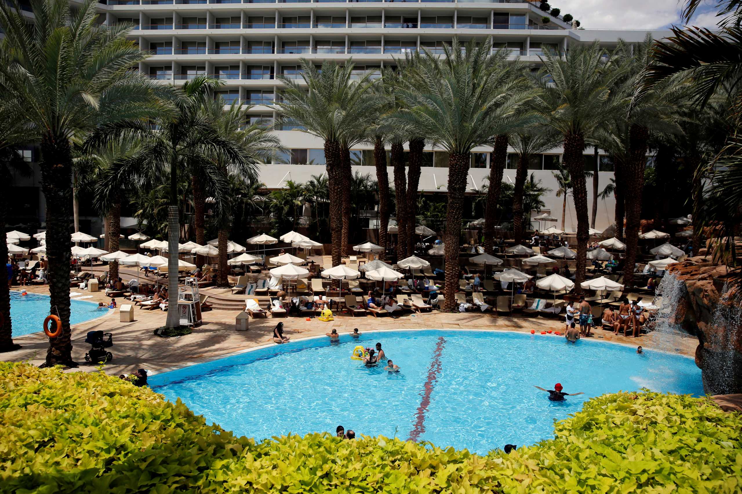 FILE PHOTO: A general view of the pool at the Royal Beach Hotel in Eilat, Israel, June 12, 2018. REUTERS