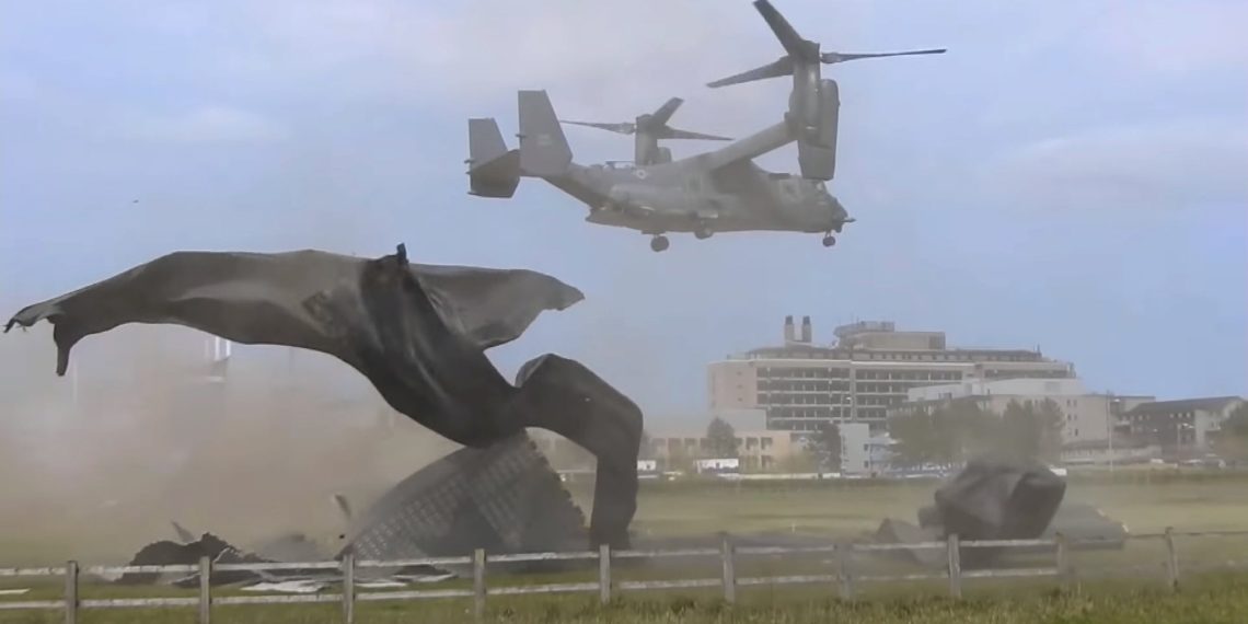 Απίστευτη «γκάφα» της USAF: Osprey κατέστρεψε ελικοδρόμιο νοσοκομείου – Έξαλλοι οι Άγγλοι [vid]