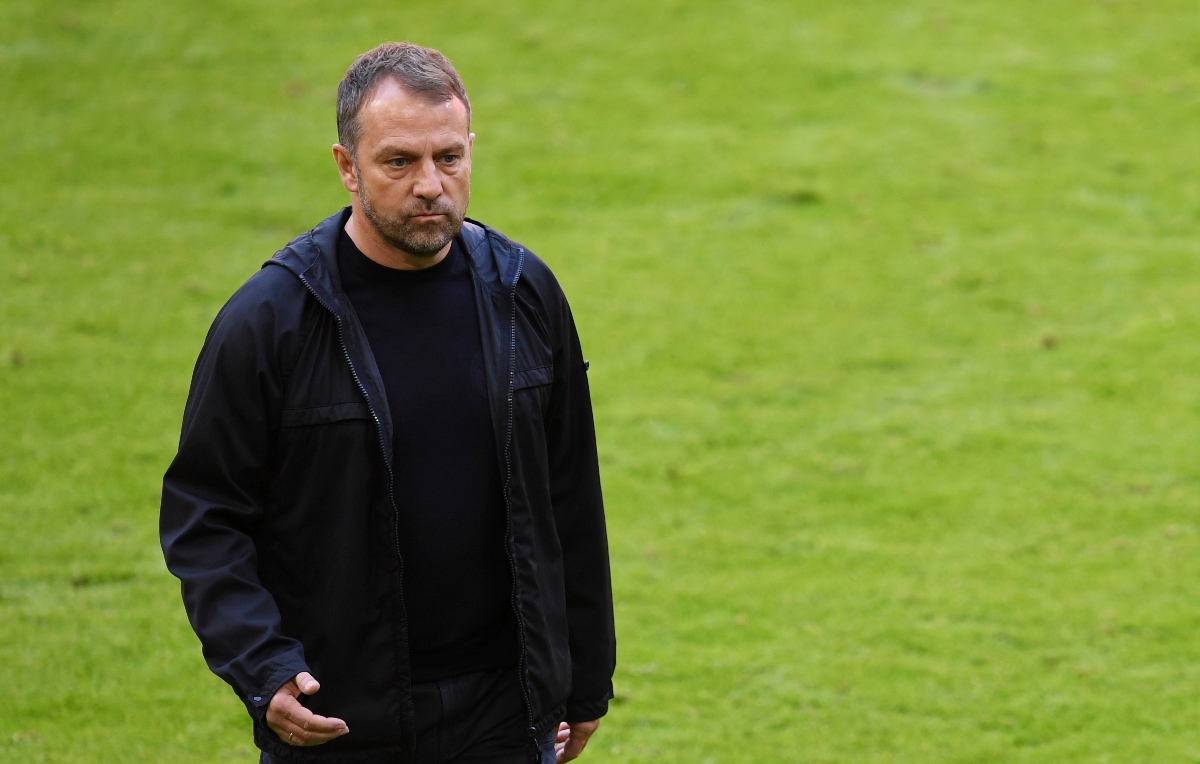 Soccer Football - Bundesliga - Bayern Munich v 1. FC Union Berlin - Allianz Arena, Munich, Germany - April 10, 2021 Bayern Munich coach Hansi Flick after the match Pool via REUTERS