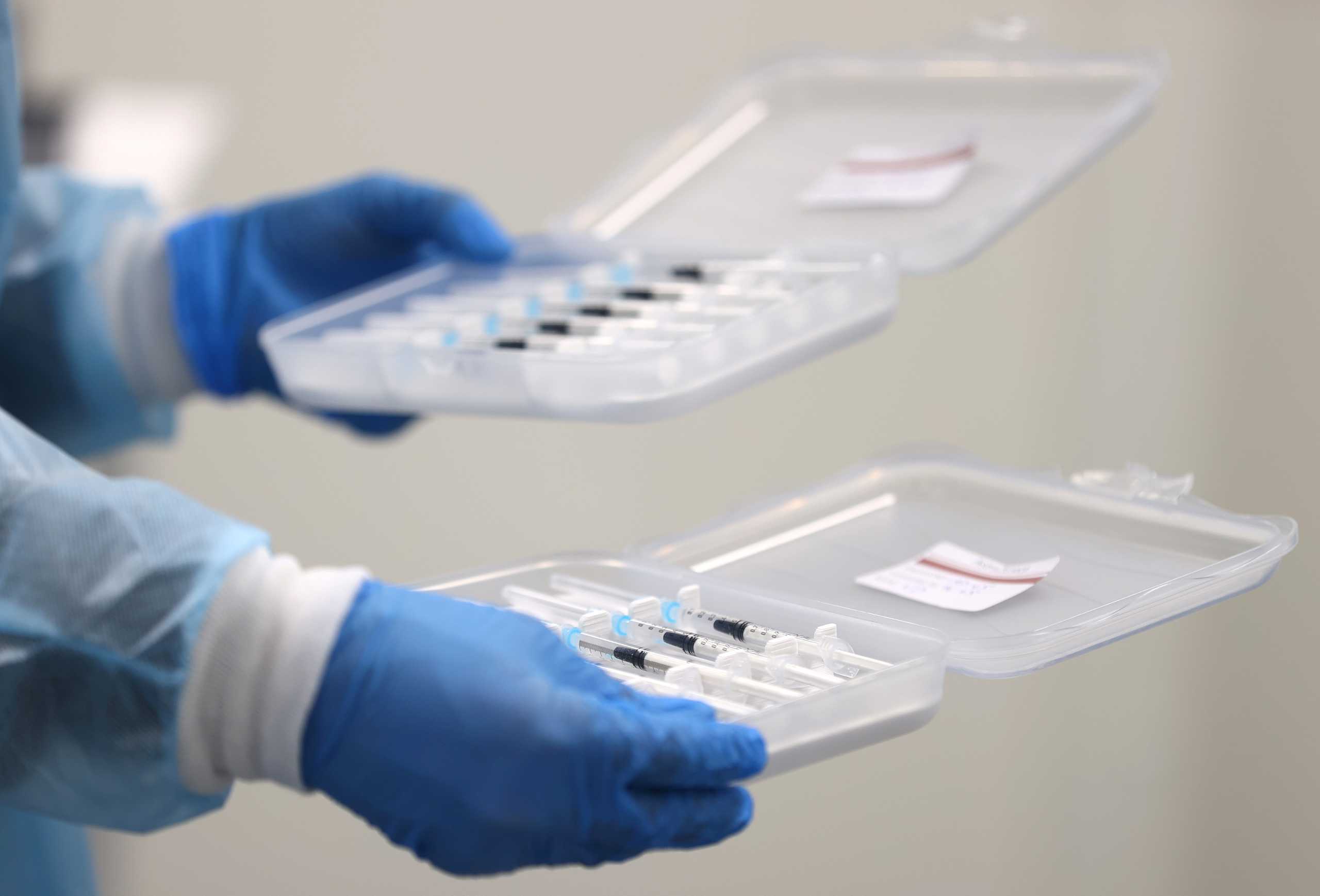 AstraZeneca COVID-19 vaccines are ready to be administered at the local vaccination centre as the spread of the coronavirus disease (COVID-19) continues in Hagen, Germany, March 19, 2021.  REUTERS