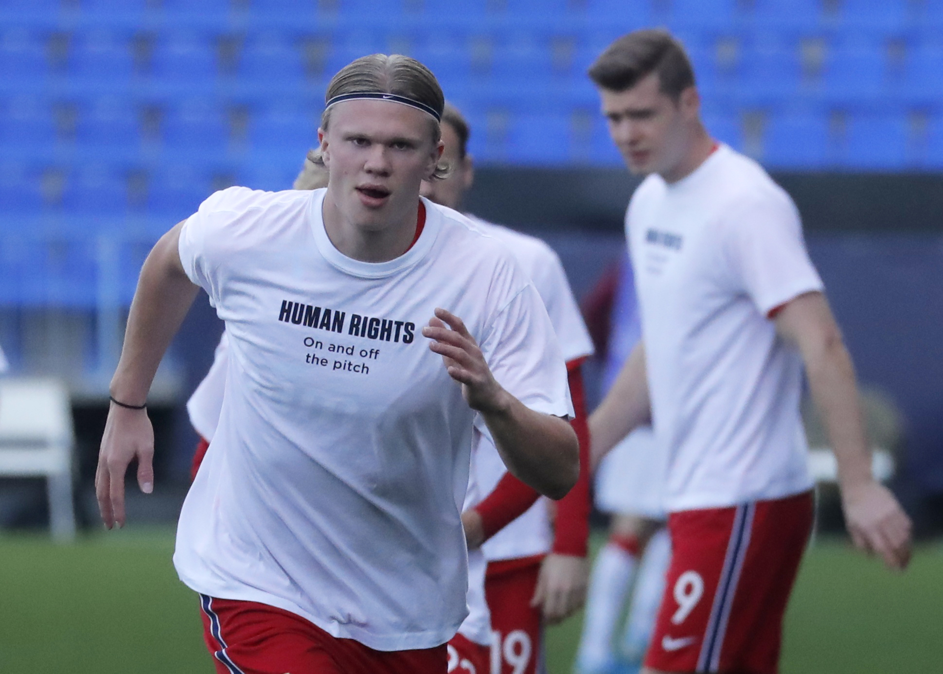 Soccer Football - World Cup Qualifiers Europe - Group G - Norway v Turkey - La Rosaleda, Malaga, Spain - March 27, 2021 Norway's Erling Haaland during the warm up before the match REUTERS