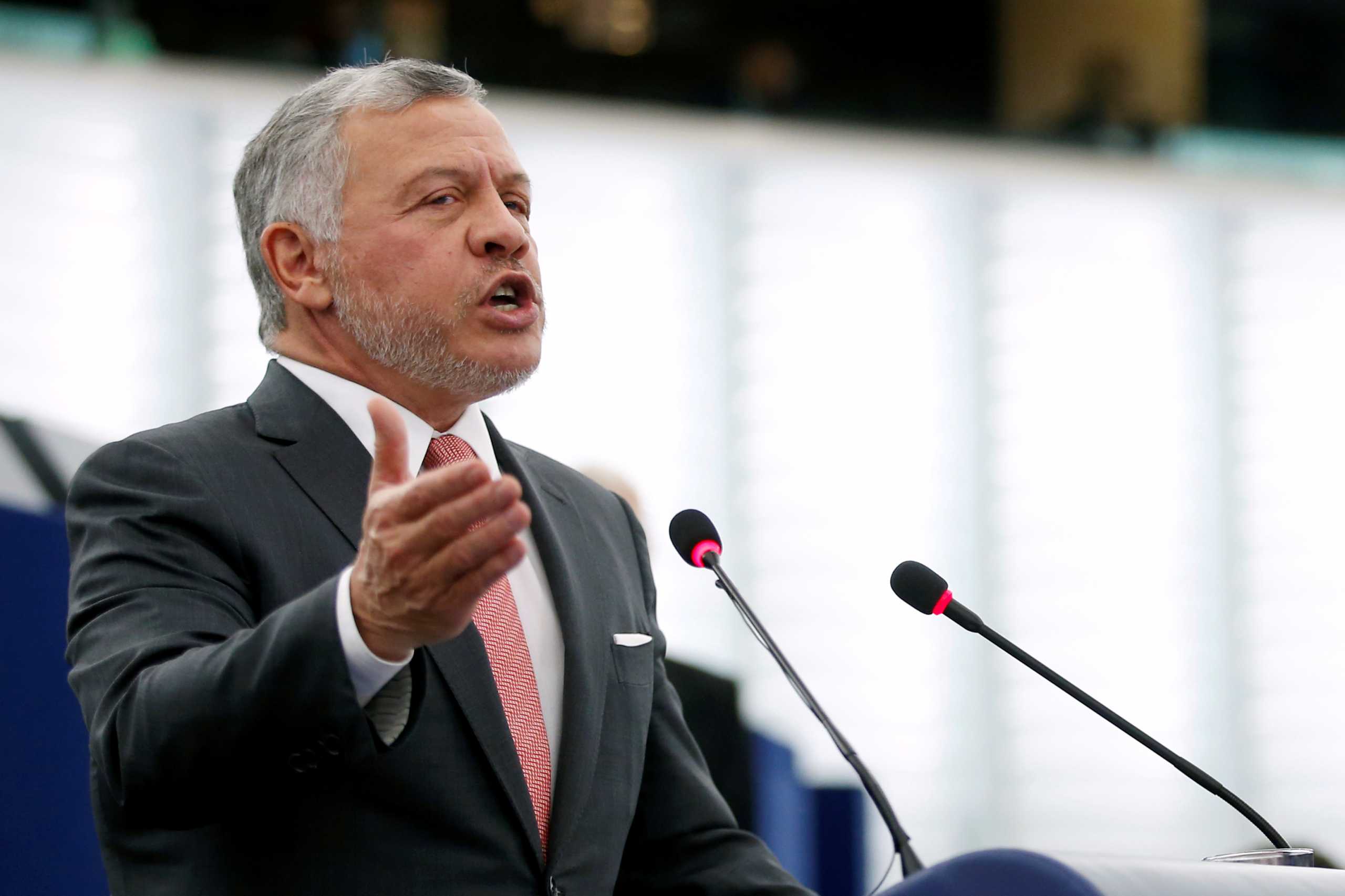 FILE PHOTO: King of Jordan Abdullah II addresses the European Parliament in Strasbourg, France January 15, 2020. REUTERS