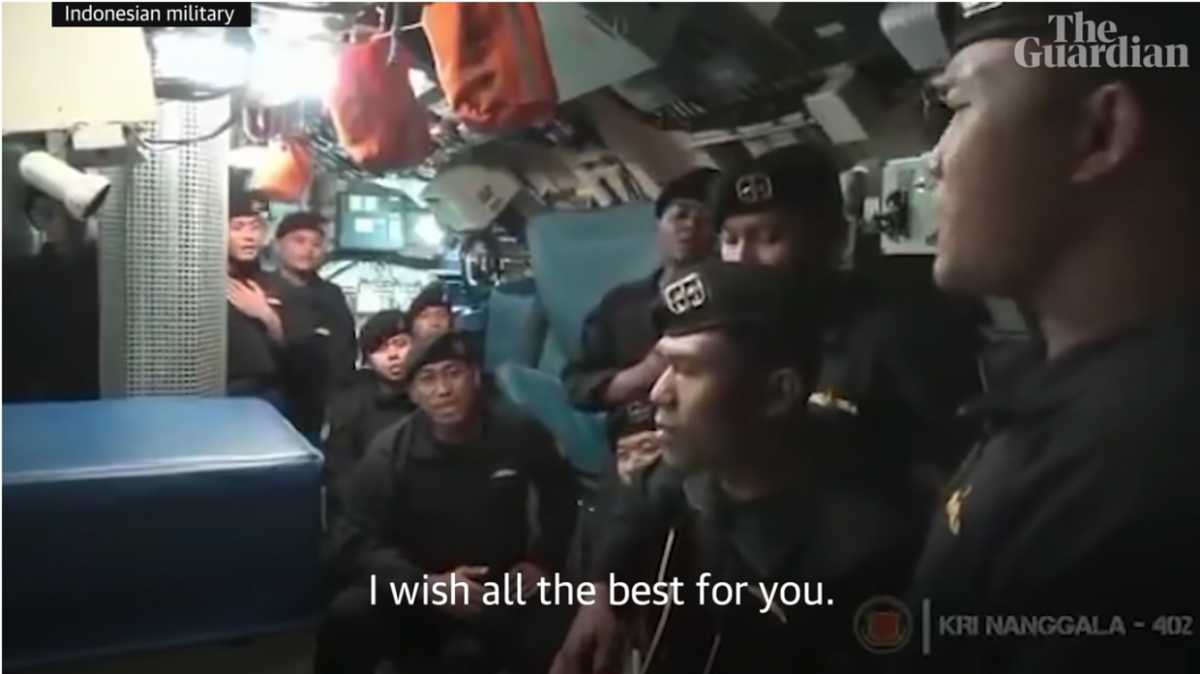 Ινδονησία: Τίποτα δεν προμήνυε την τραγωδία με το υποβρύχιο – Το video με το «αντίο» του πληρώματος