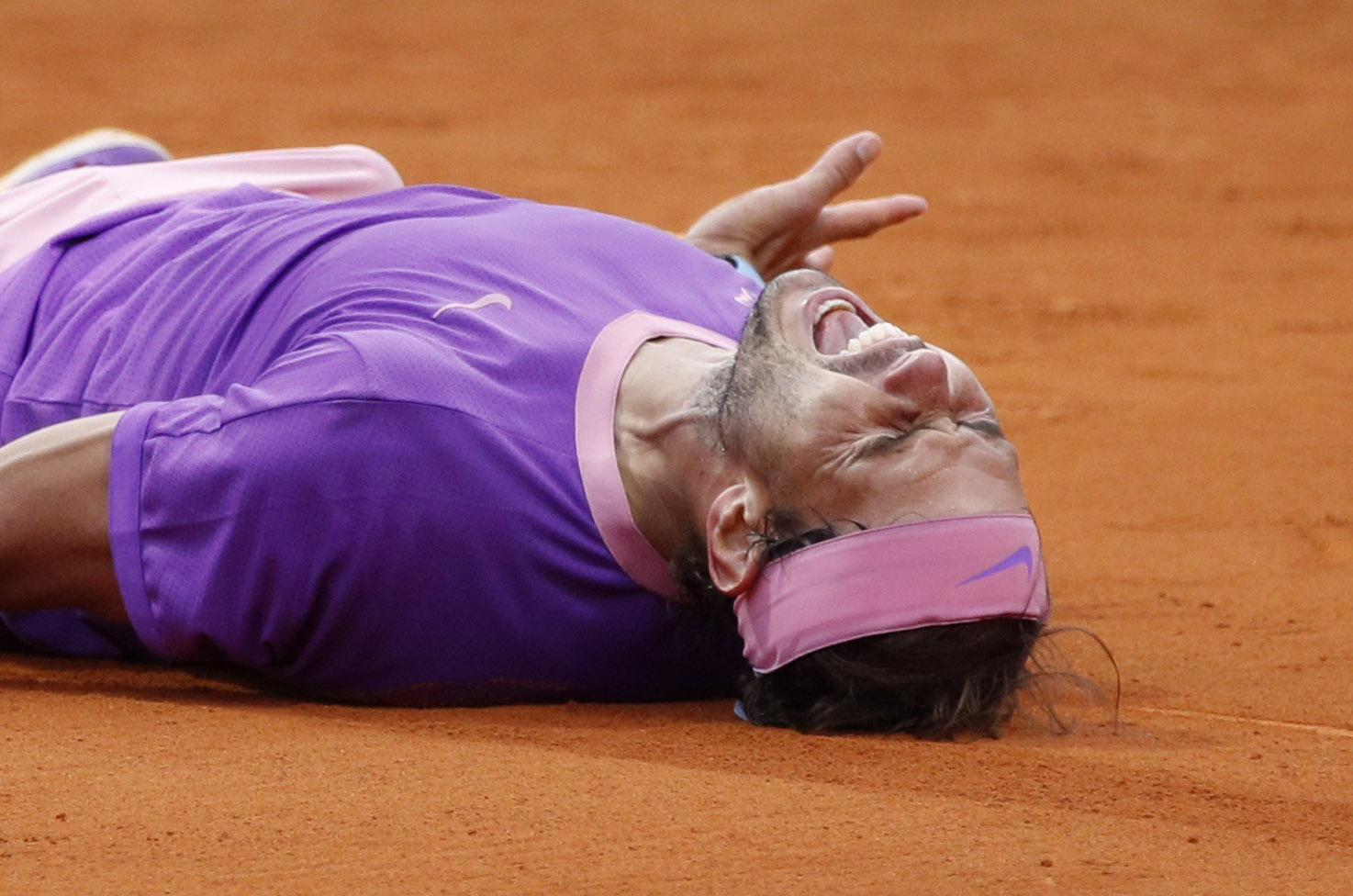 Tennis - ATP 500 - Barcelona Open - Real Club de Tennis Barcelona, Barcelona, Spain - April 25, 2021 Spain's Rafael Nadal celebrates after winning the final against Greece's Stefanos Tsitsipas REUTERS