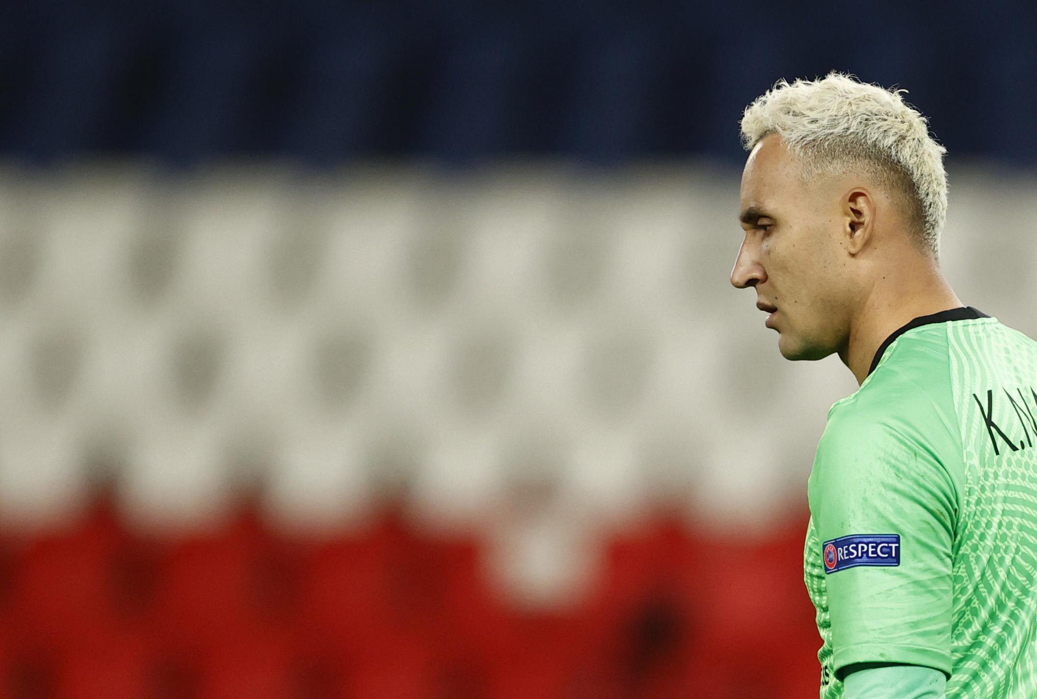 Soccer Football - Champions League - Quarter Final Second Leg - Paris St Germain v Bayern Munich - Parc des Princes, Paris, France - April 13, 2021 Paris St Germain's Keylor Navas during the match REUTERS