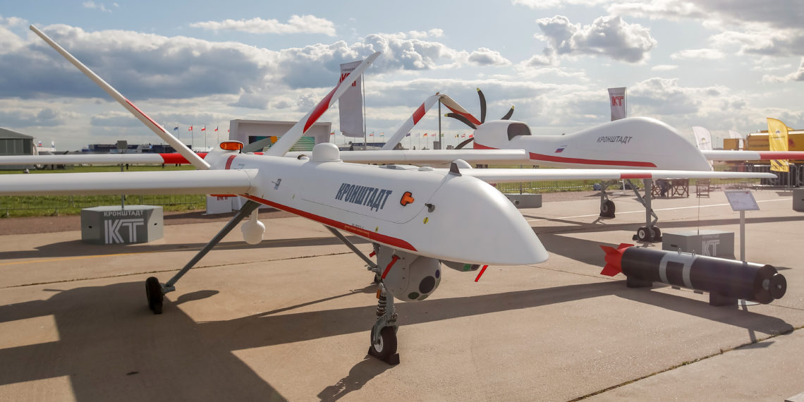 The Russian UAV ORION-E is seen at the MAKS 2019 air show in Zhukovsky, outside Moscow, Russia, August 27, 2019.  REUTERS
