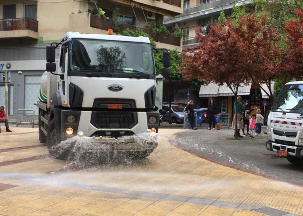 Επιχείρηση καθαριότητας στην Κυψέλη από το Δήμο Αθηναίων