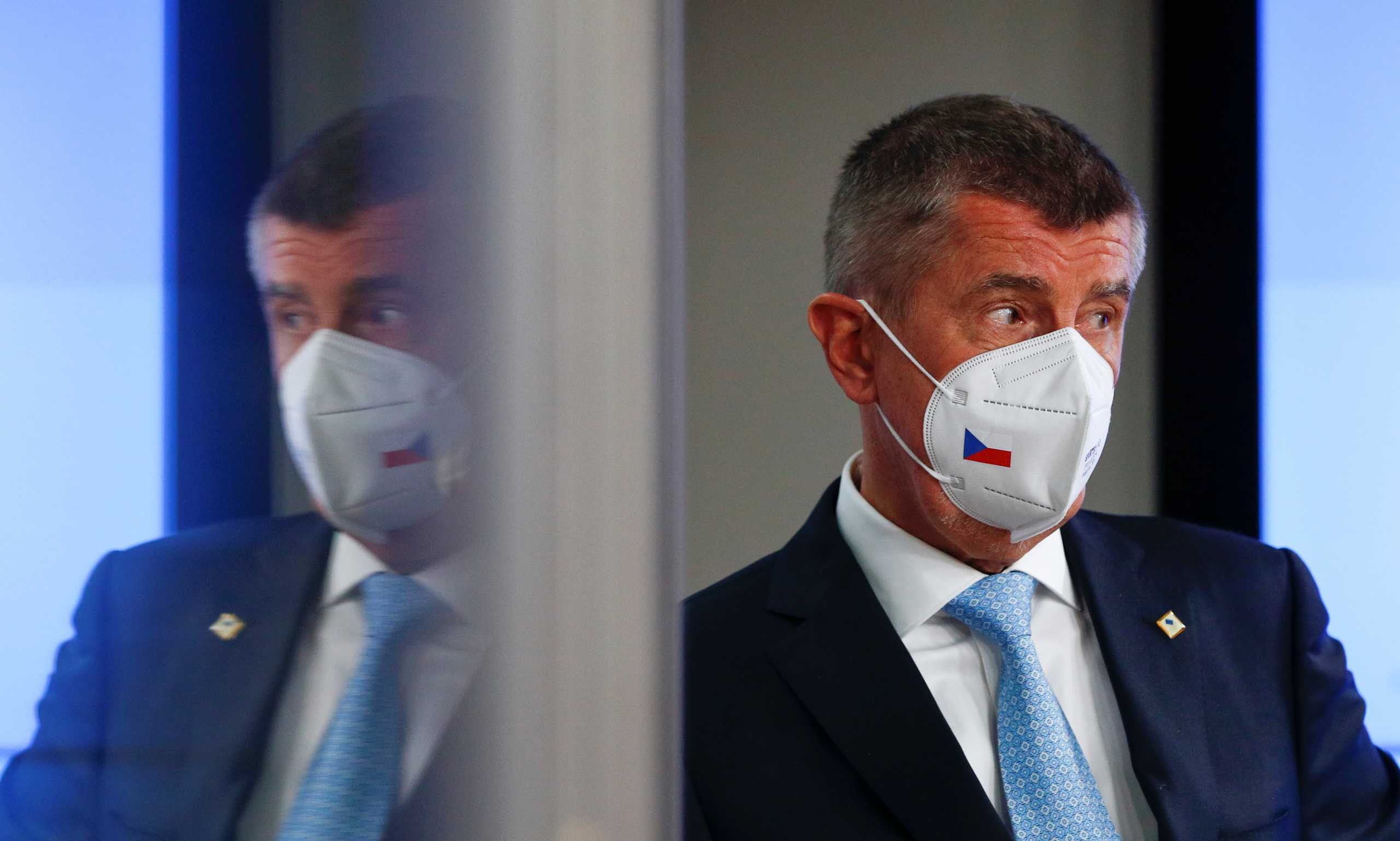 Czech Prime Minister Andrej Babis departs from a face-to-face EU summit in Brussels, Belgium May 25, 2021. REUTERS